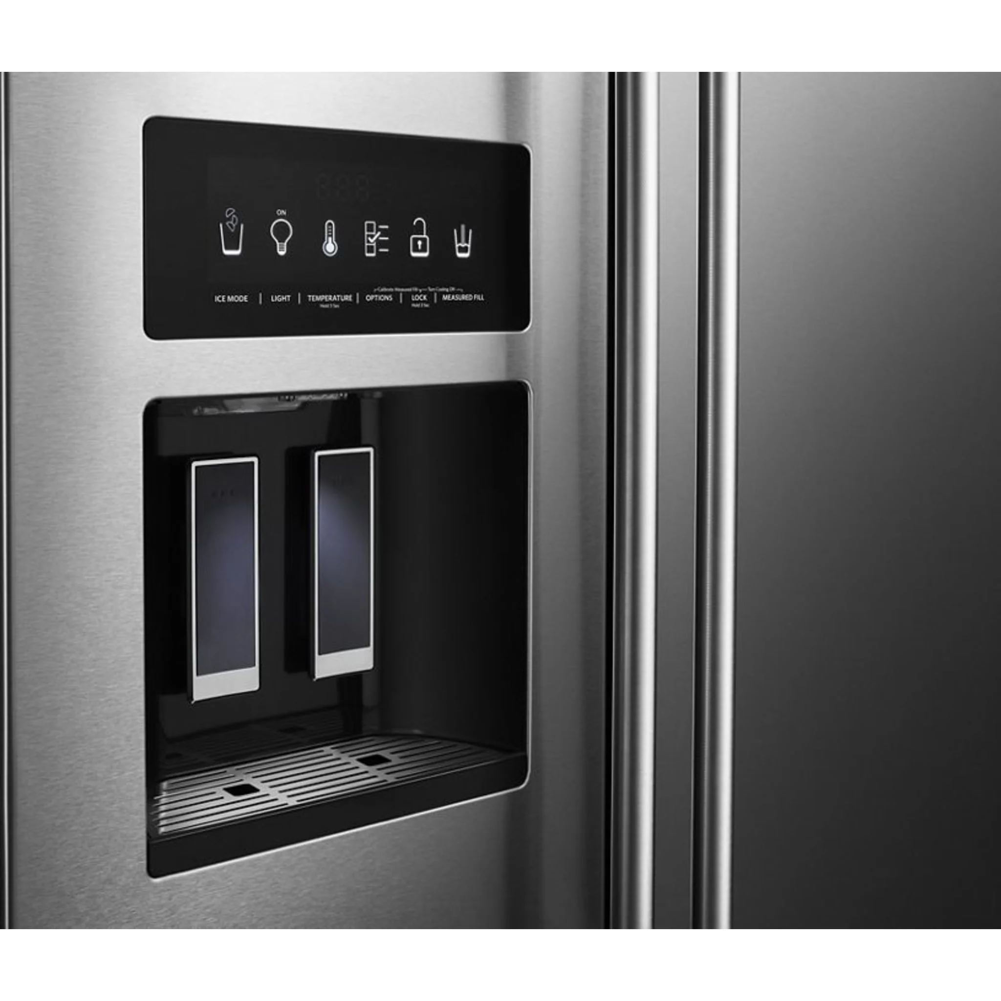 KitchenAid 24.8 cu.. ft. Side-by-Side Refrigerator with Exterior Ice and Water and PrintShield finish - Stainless Steel (KRSF705HPS) - Image 33