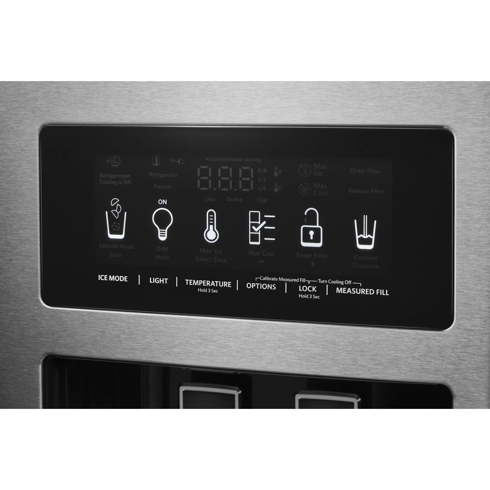 KitchenAid 24.8 cu.. ft. Side-by-Side Refrigerator with Exterior Ice and Water and PrintShield finish - Stainless Steel (KRSF705HPS) - Image 47