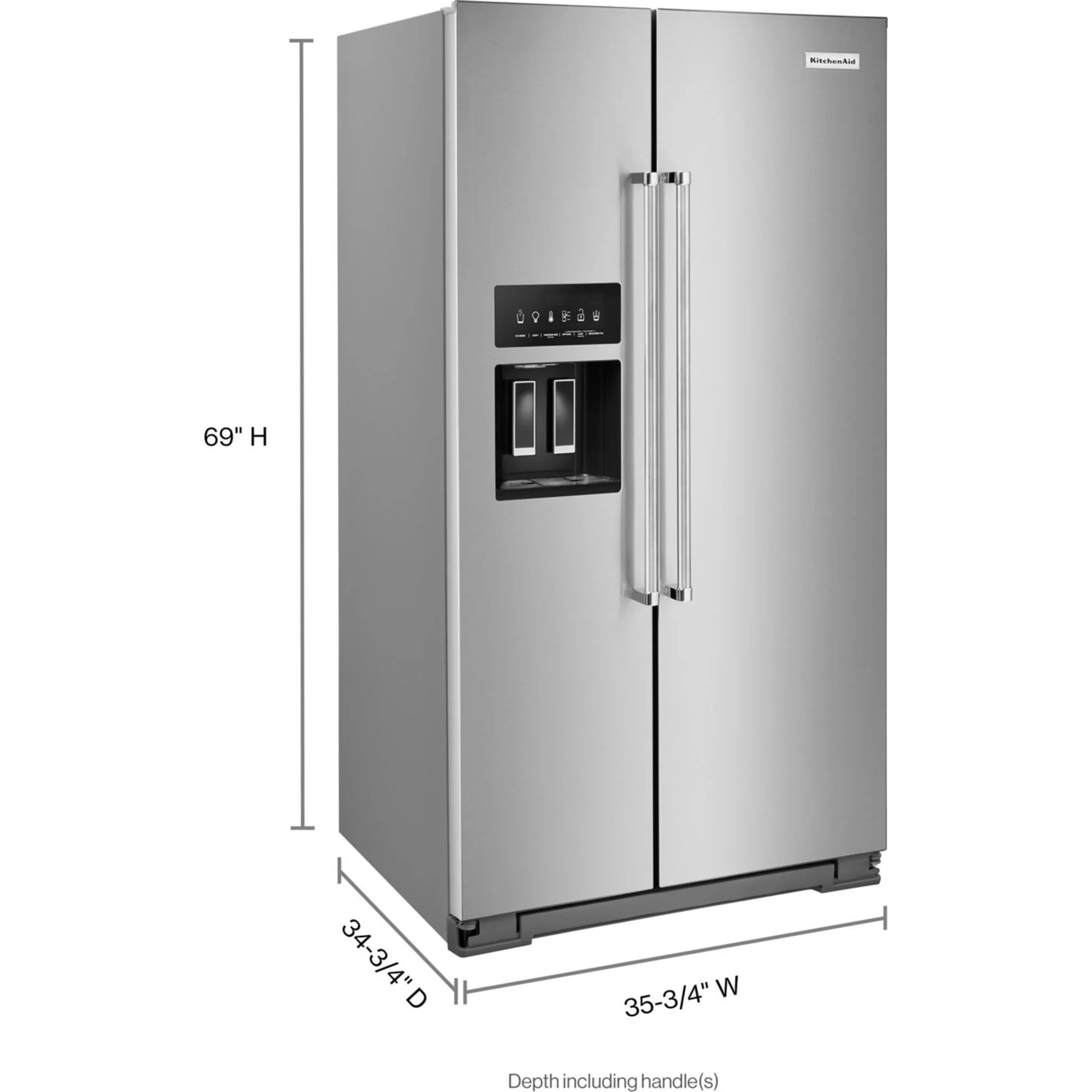 KitchenAid 24.8 cu.. ft. Side-by-Side Refrigerator with Exterior Ice and Water and PrintShield finish - Stainless Steel (KRSF705HPS) - Image 48