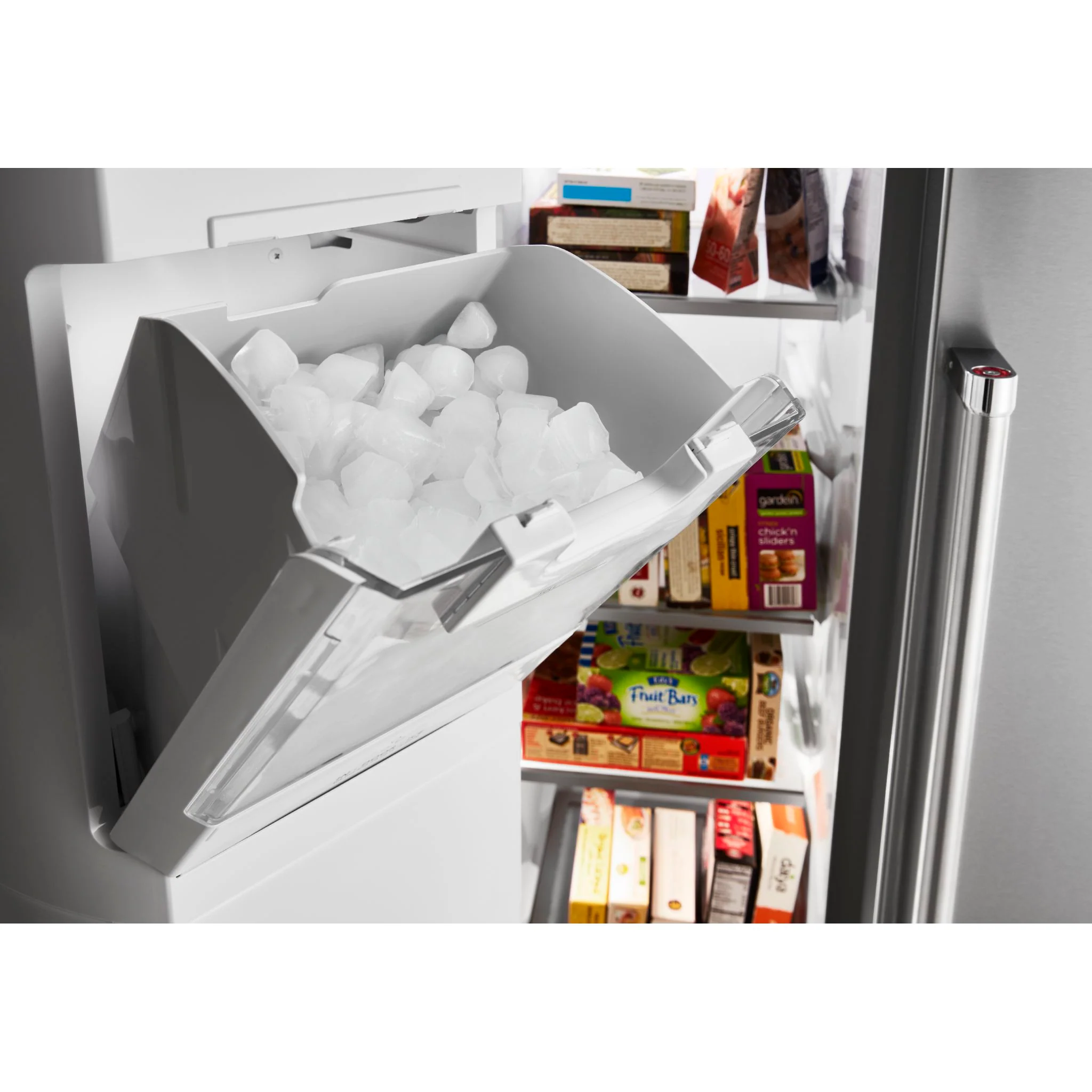 KitchenAid 24.8 cu.. ft. Side-by-Side Refrigerator with Exterior Ice and Water and PrintShield finish - Stainless Steel (KRSF705HPS) - Image 7