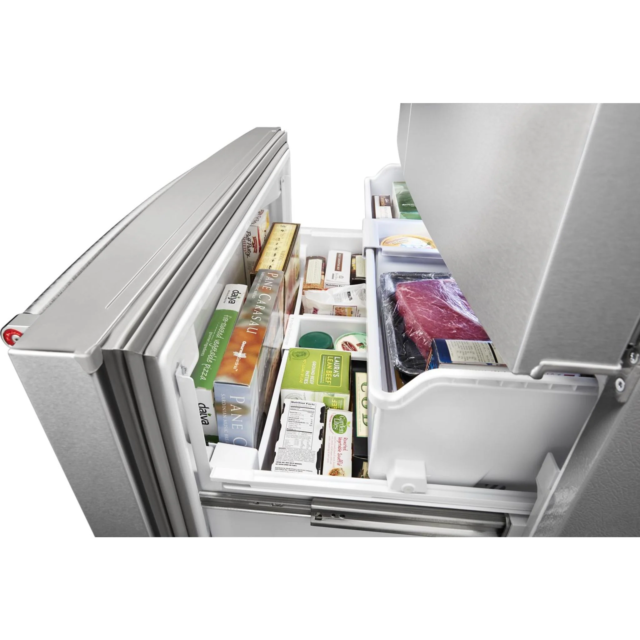 KitchenAid  26.8 cu. ft. 36" Width Standard Depth French Door Refrigerator with Exterior Ice and Water (KRFF507HPS) - Image 22