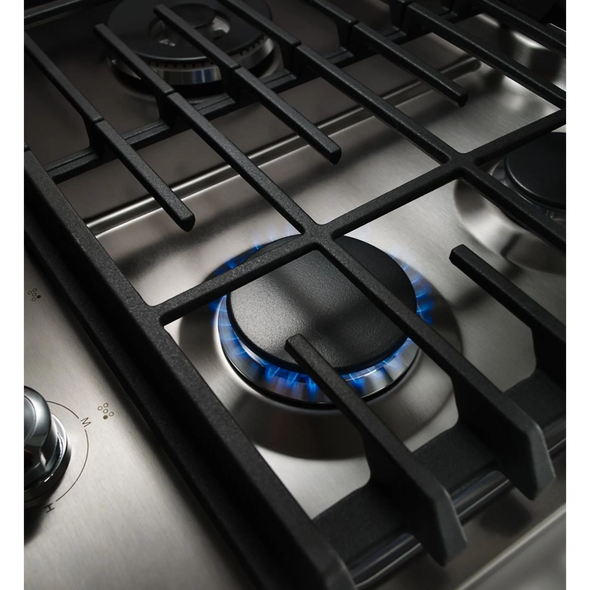 KitchenAid 30" 4 Burner Gas Downdraft Cooktop -Stainless Steel (KCGD500GSS) - Image 4