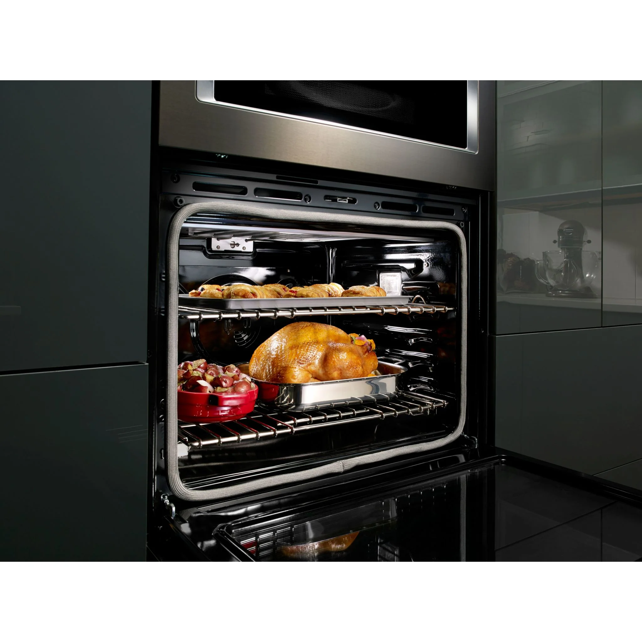 KitchenAid 30" Combination Wall Oven with Even-Heat True Convection (Lower Oven) (KOCE500EBS) - Image 13