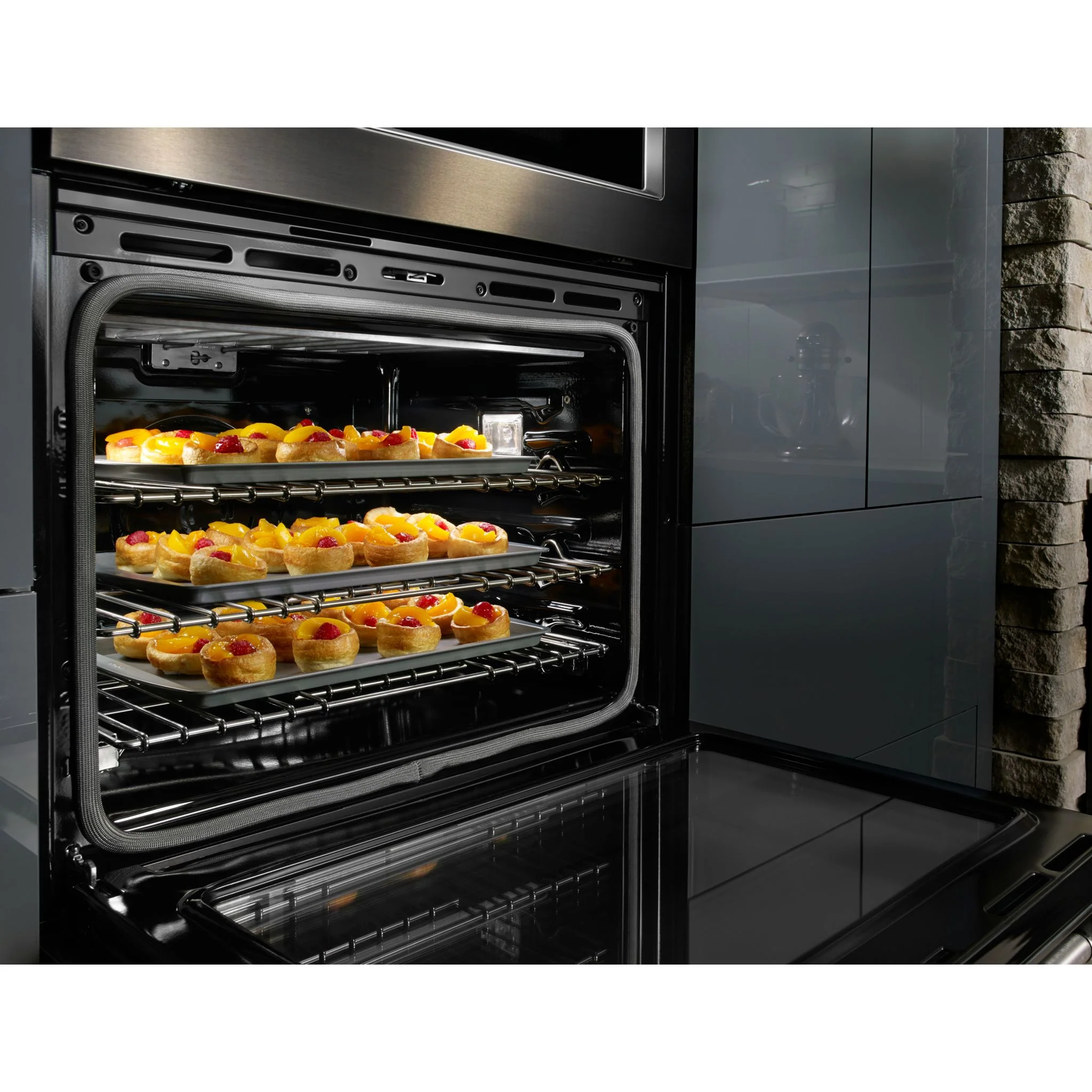 KitchenAid 30" Combination Wall Oven with Even-Heat True Convection (Lower Oven) (KOCE500EBS) - Image 26