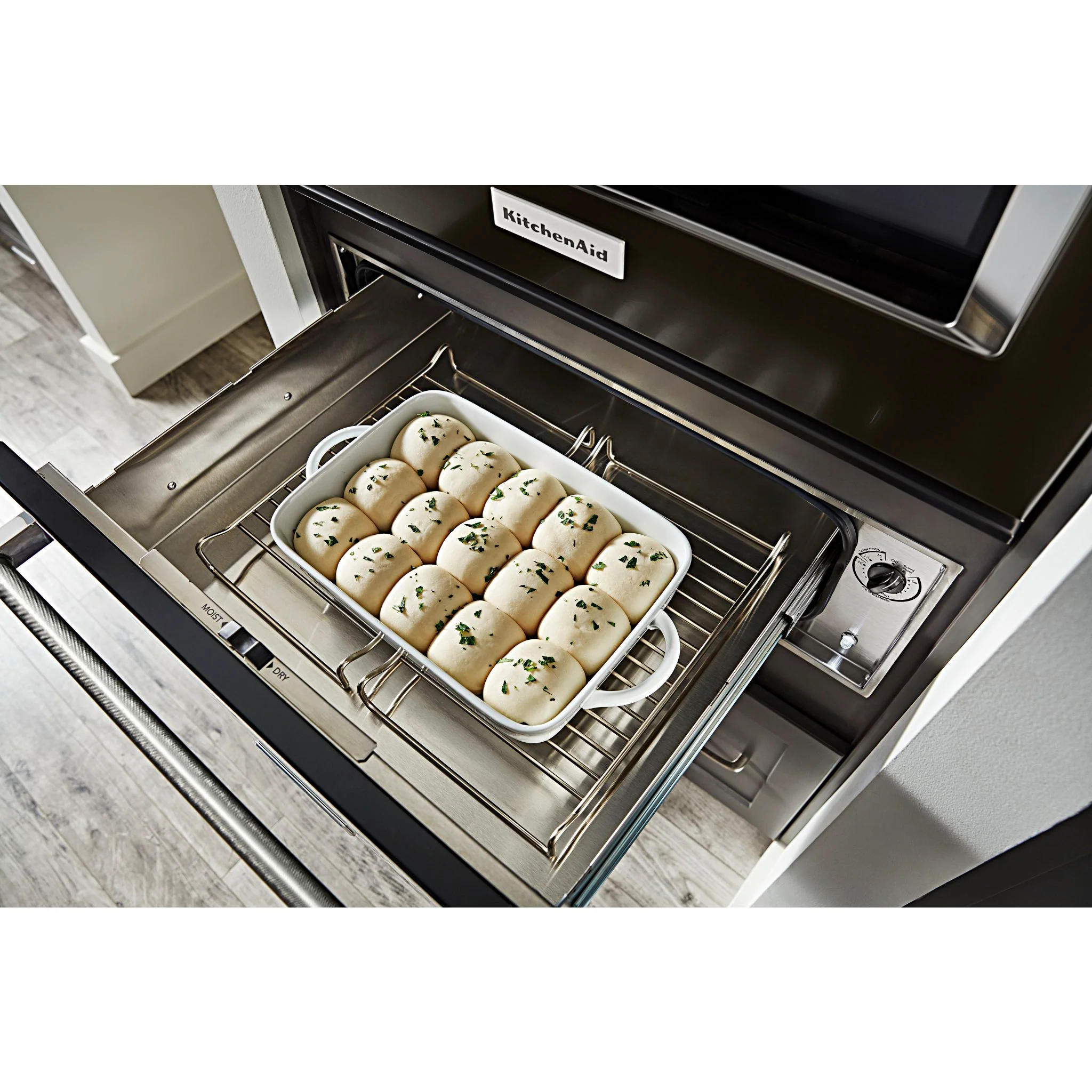 KitchenAid 30'' Slow Cook Warming Drawer with PrintShield Finish - Black Stainless (KOWT100EBS) - Image 11