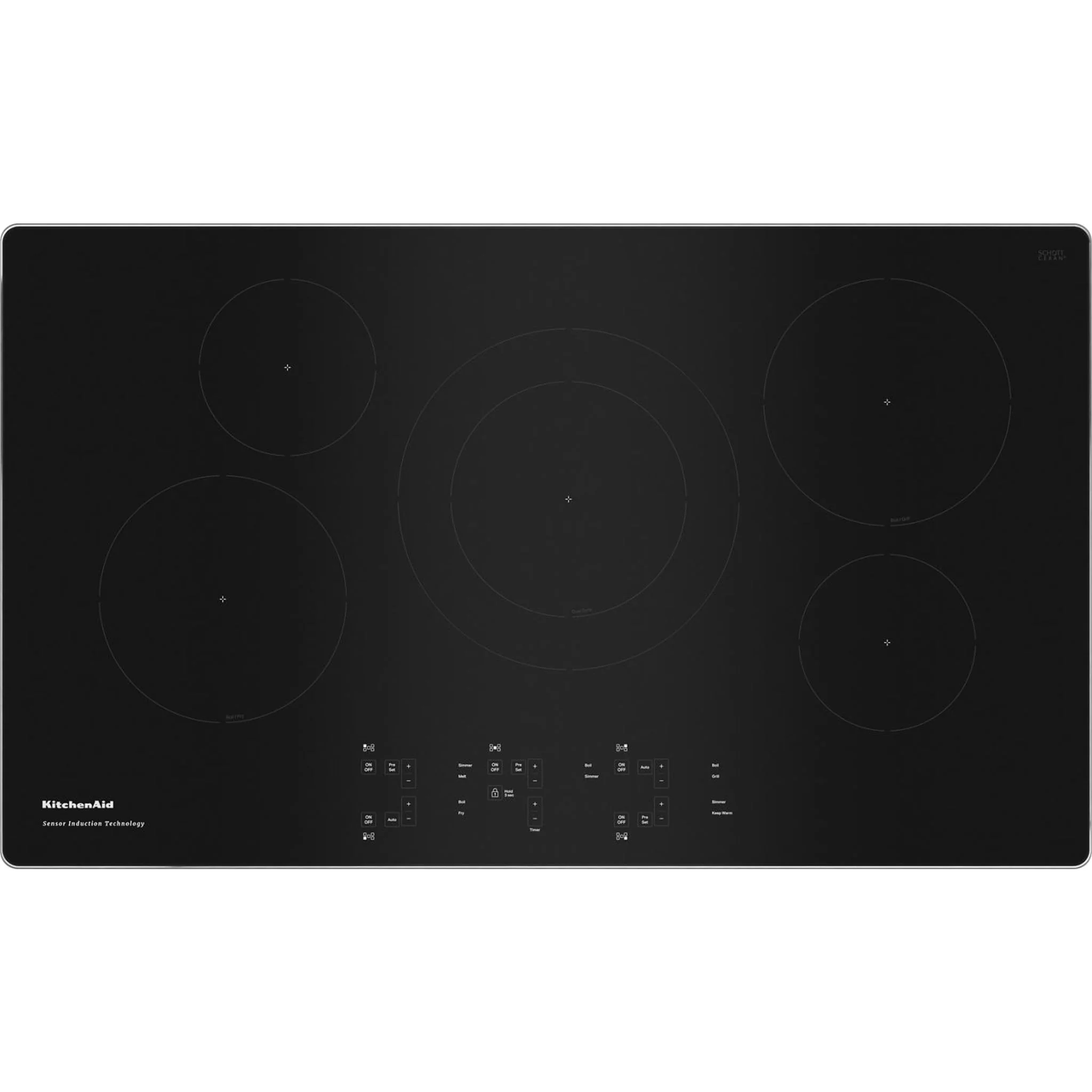 KitchenAid 36-Inch 5-Element Sensor Induction Cooktop -Stainless Steel (KCIG556JSS)