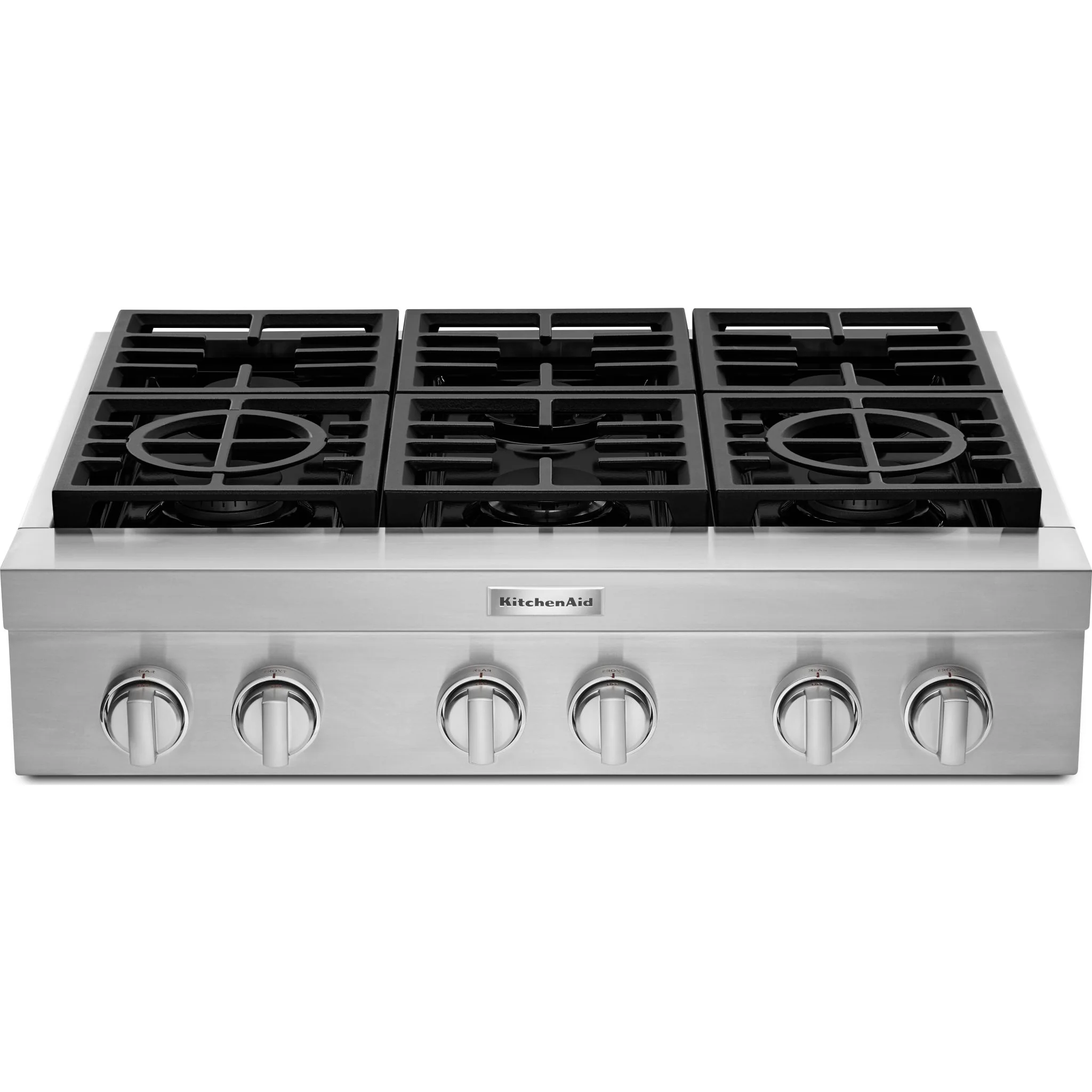 KitchenAid 36'' 6-Burner Commercial-Style Gas Rangetop -Stainless Steel (KCGC506JSS)