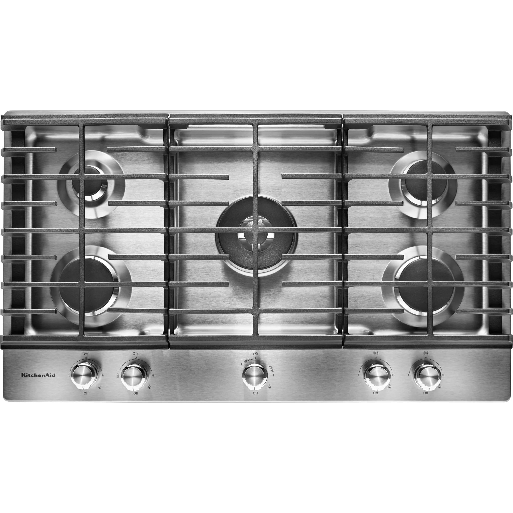KitchenAid 36" 5-Burner Gas Cooktop -Stainless Steel (KCGS556ESS)