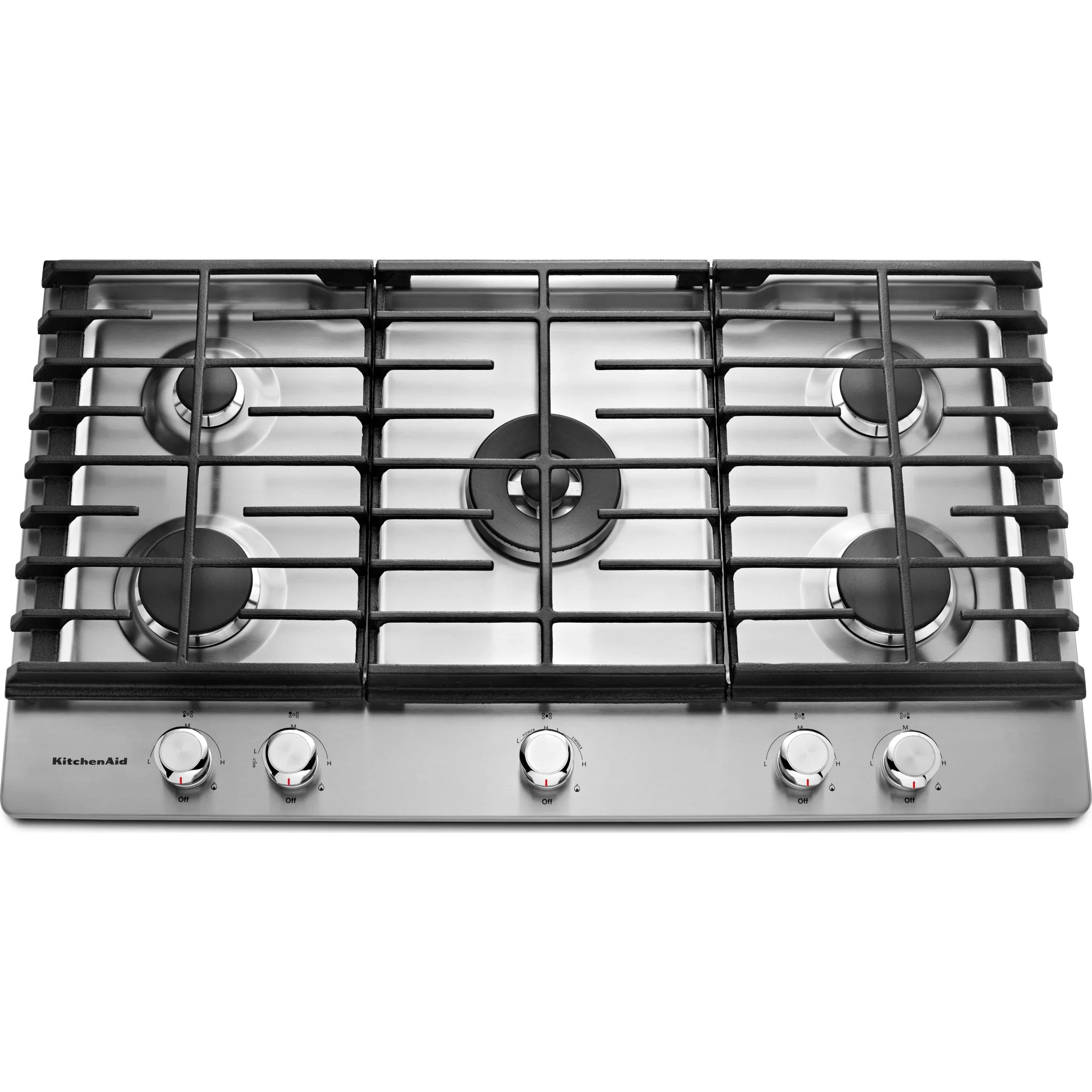 KitchenAid 36" 5-Burner Gas Cooktop -Stainless Steel (KCGS556ESS) - Image 25