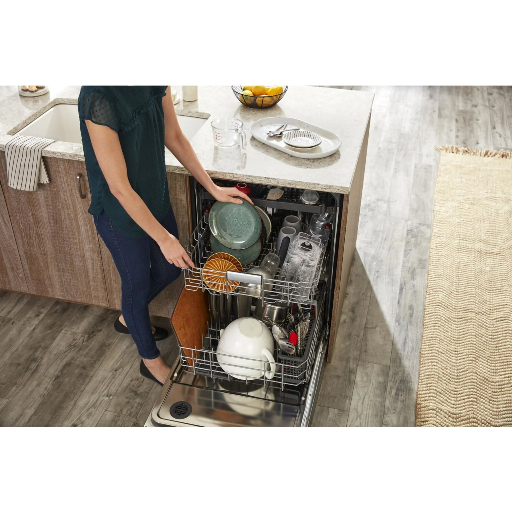 KitchenAid 39 dBA Dishwasher with Third Level Utensil Rack - Black (KDTE204KBL) - Image 35