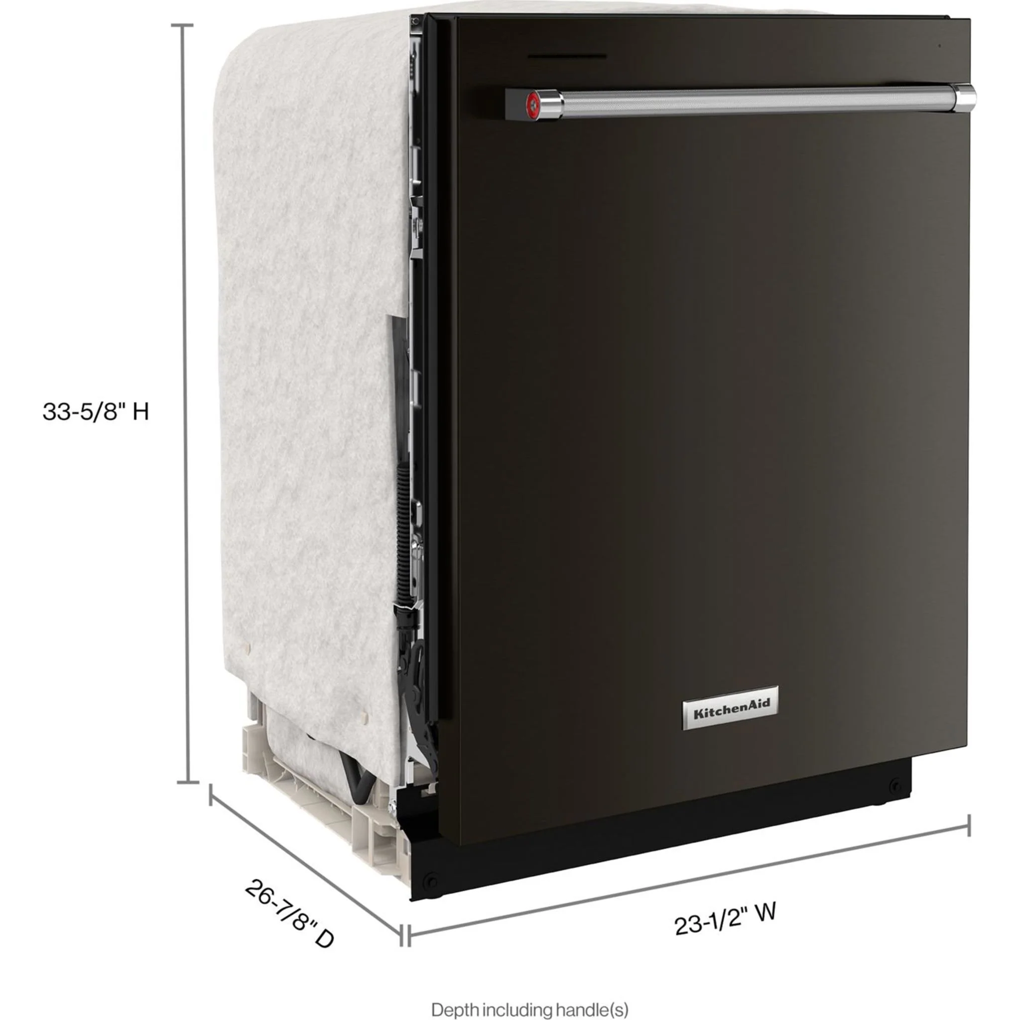 KitchenAid 39 dBA Dishwasher in PrintShield Finish with Third Level Utensil Rack - Black Stainless (KDTE204KBS) - Image 13