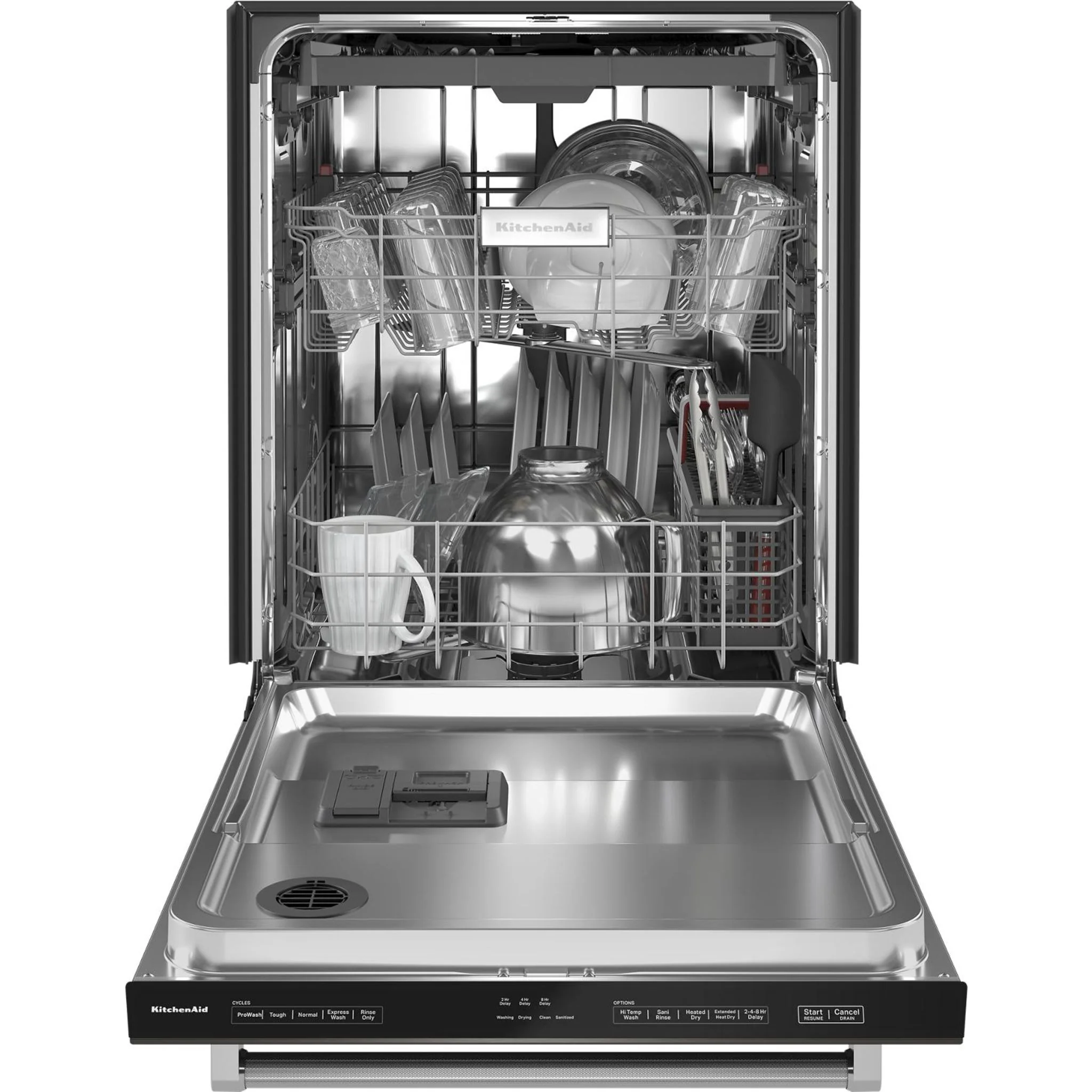 KitchenAid 39 dBA Dishwasher in PrintShield Finish with Third Level Utensil Rack - Black Stainless (KDTE204KBS) - Image 15