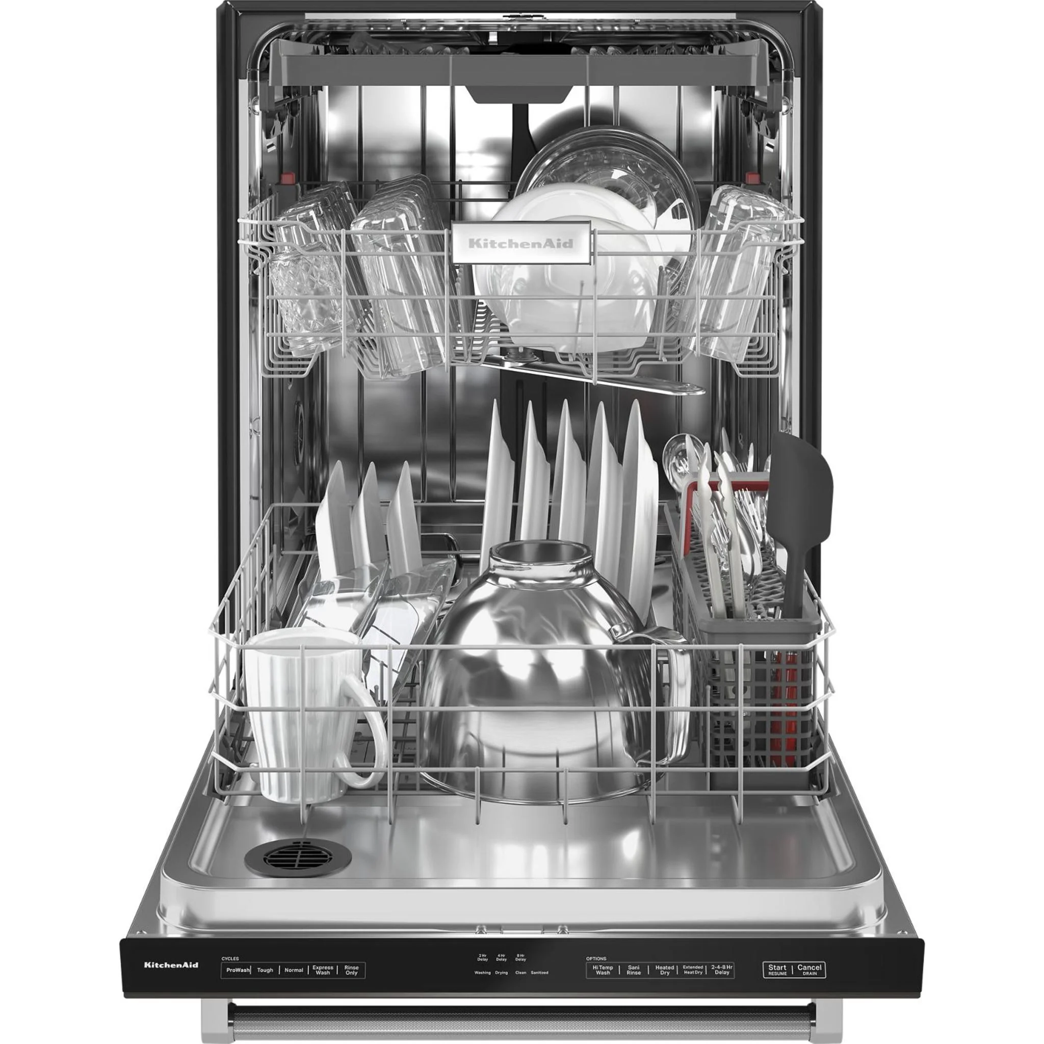 KitchenAid 39 dBA Dishwasher in PrintShield Finish with Third Level Utensil Rack - Black Stainless (KDTE204KBS) - Image 36