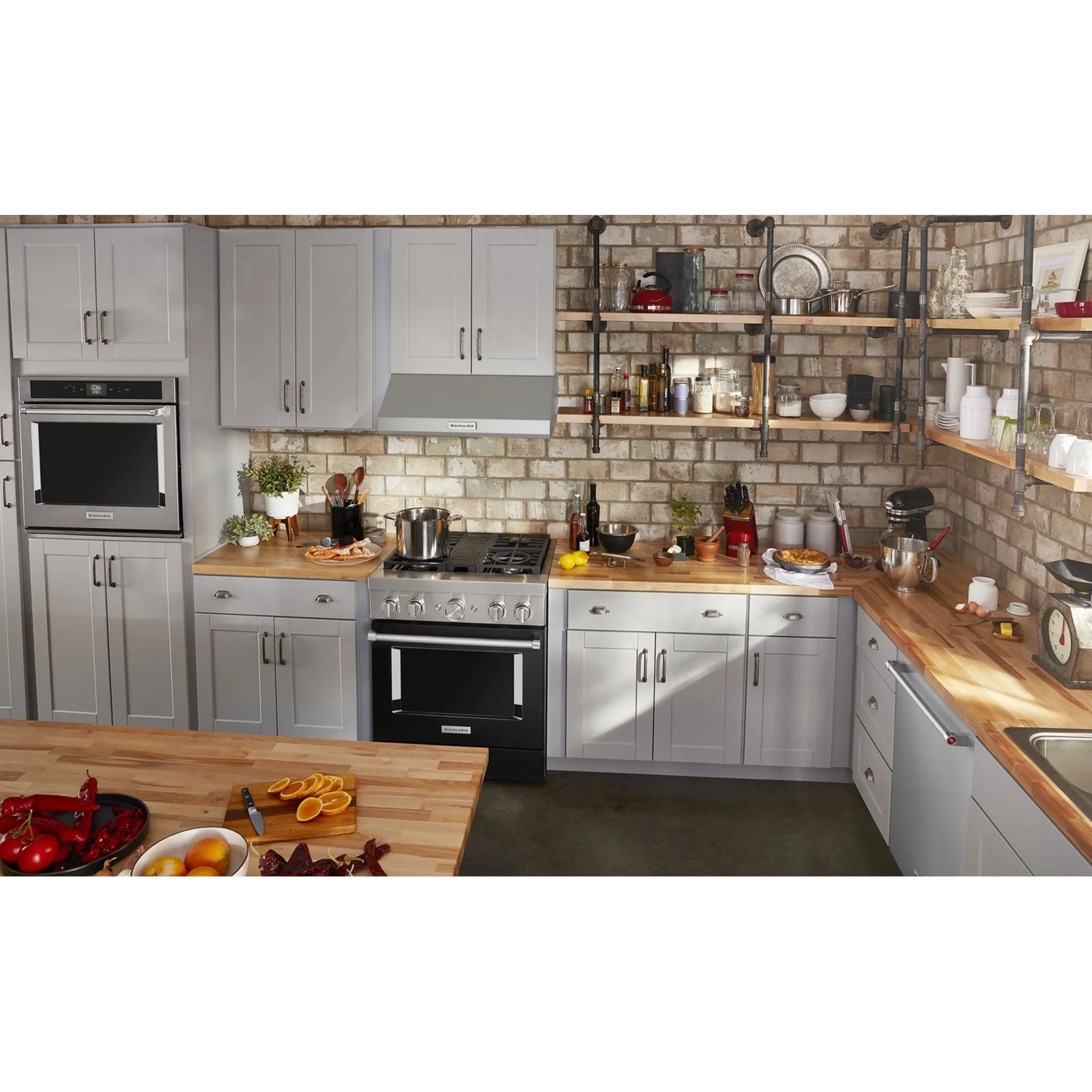 KitchenAid  30'' Smart Commercial-Style Dual Fuel Range with 4 Burners - Imperial Black (KFDC500JBK) - Image 37