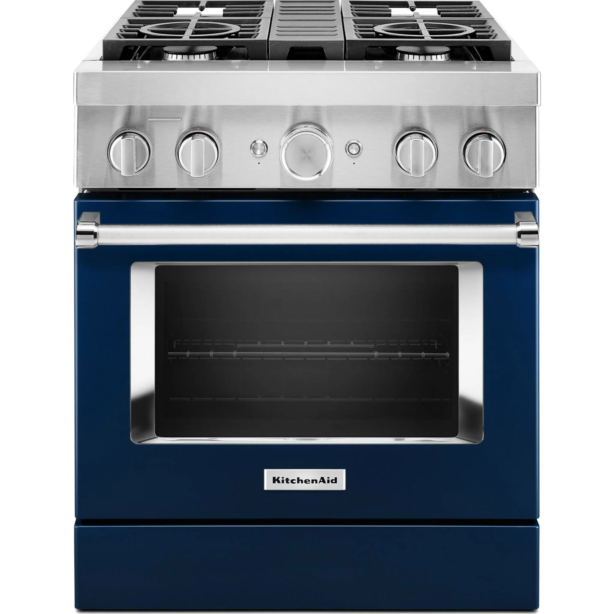 KitchenAid 30'' Smart Commercial-Style Dual Fuel Range with 4 Burners - Ink Blue (KFDC500JIB) - Image 36