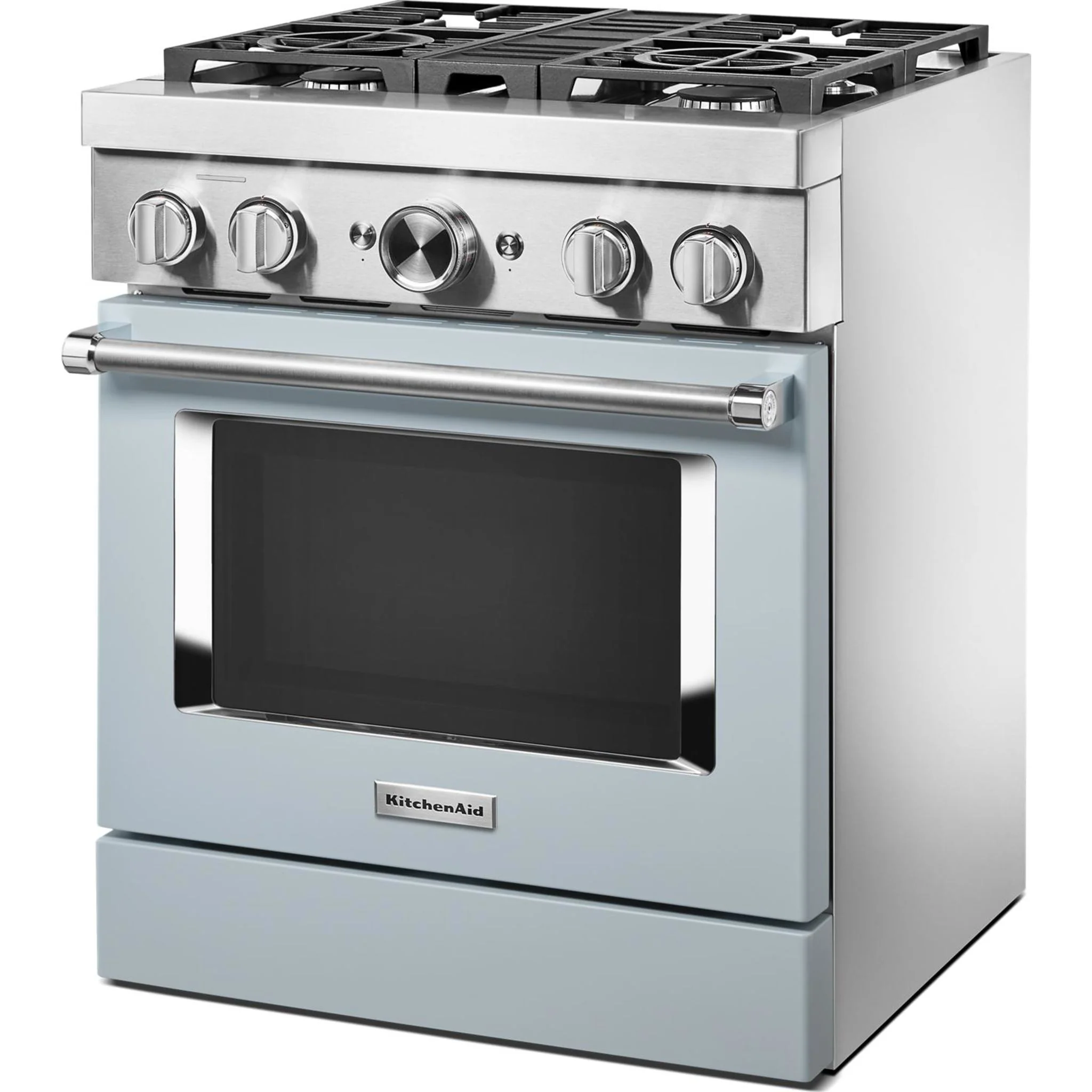 KitchenAid 30'' Smart Commercial-Style Dual Fuel Range with 4 Burners - Misty Blue (KFDC500JMB) - Image 17