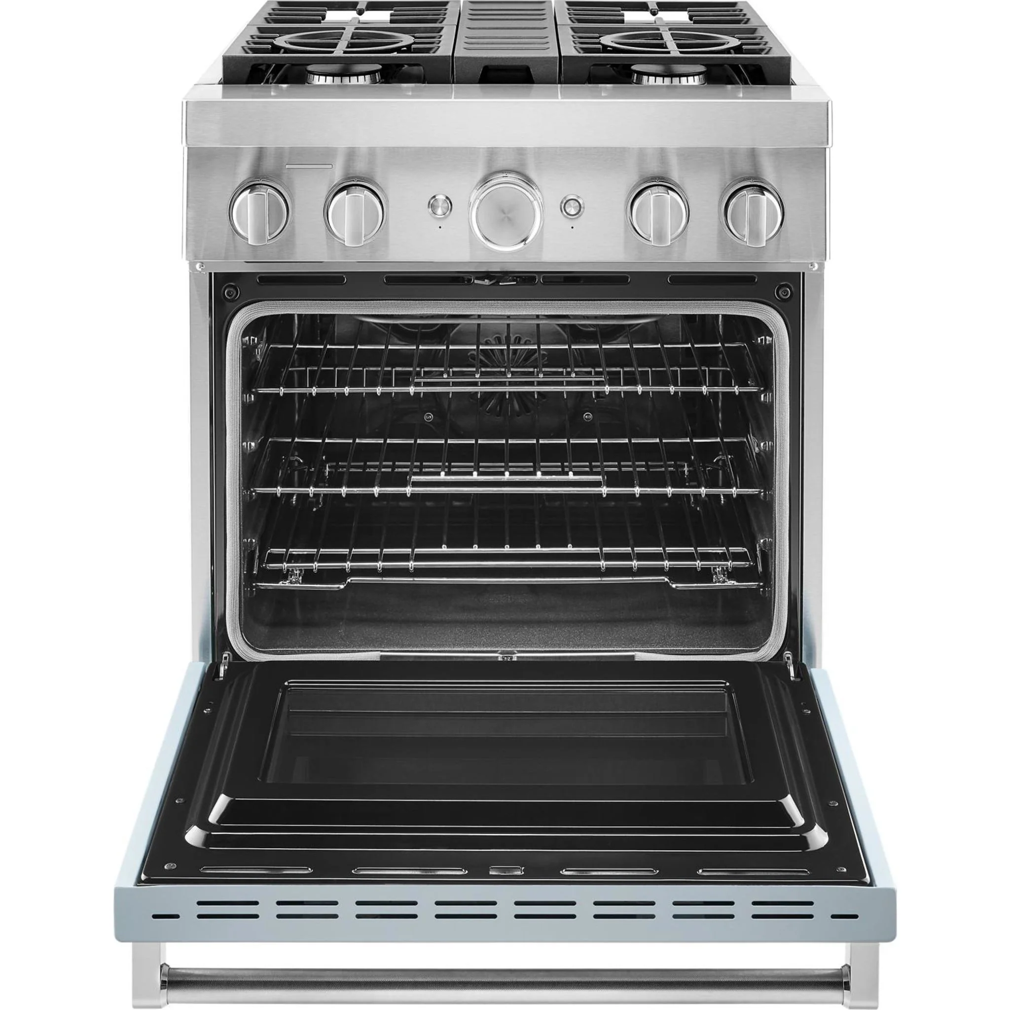 KitchenAid 30'' Smart Commercial-Style Dual Fuel Range with 4 Burners - Misty Blue (KFDC500JMB) - Image 37