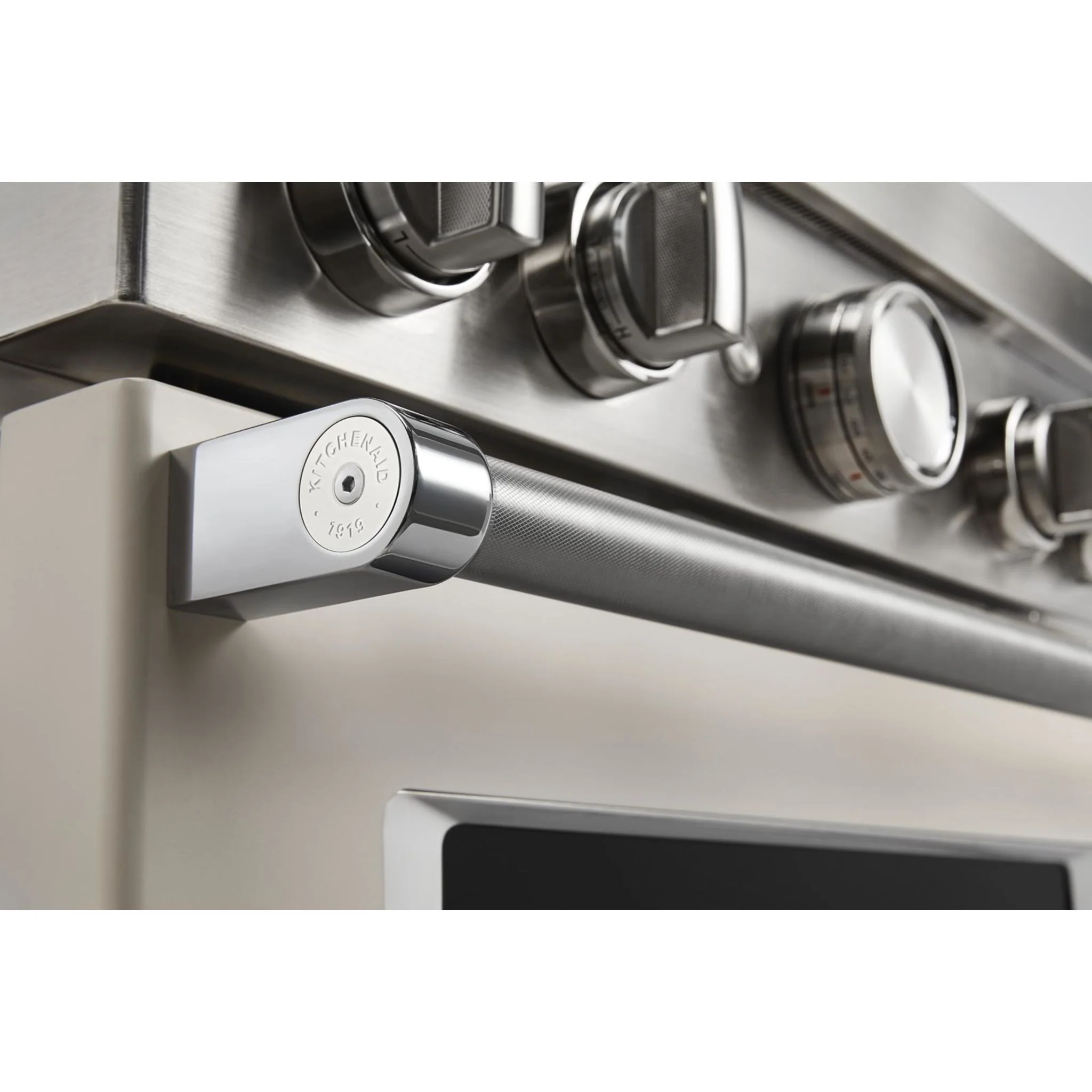 KitchenAid 30'' Smart Commercial-Style Dual Fuel Range with 4 Burners - Milkshake (KFDC500JMH) - Image 12