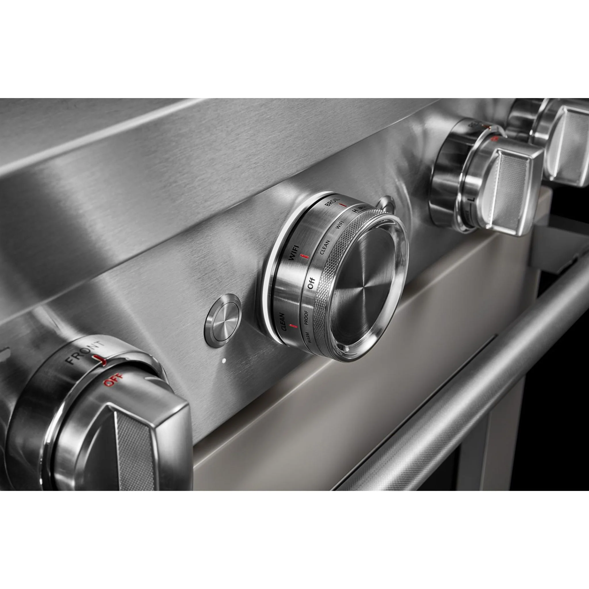 KitchenAid 30'' Smart Commercial-Style Dual Fuel Range with 4 Burners - Milkshake (KFDC500JMH) - Image 9