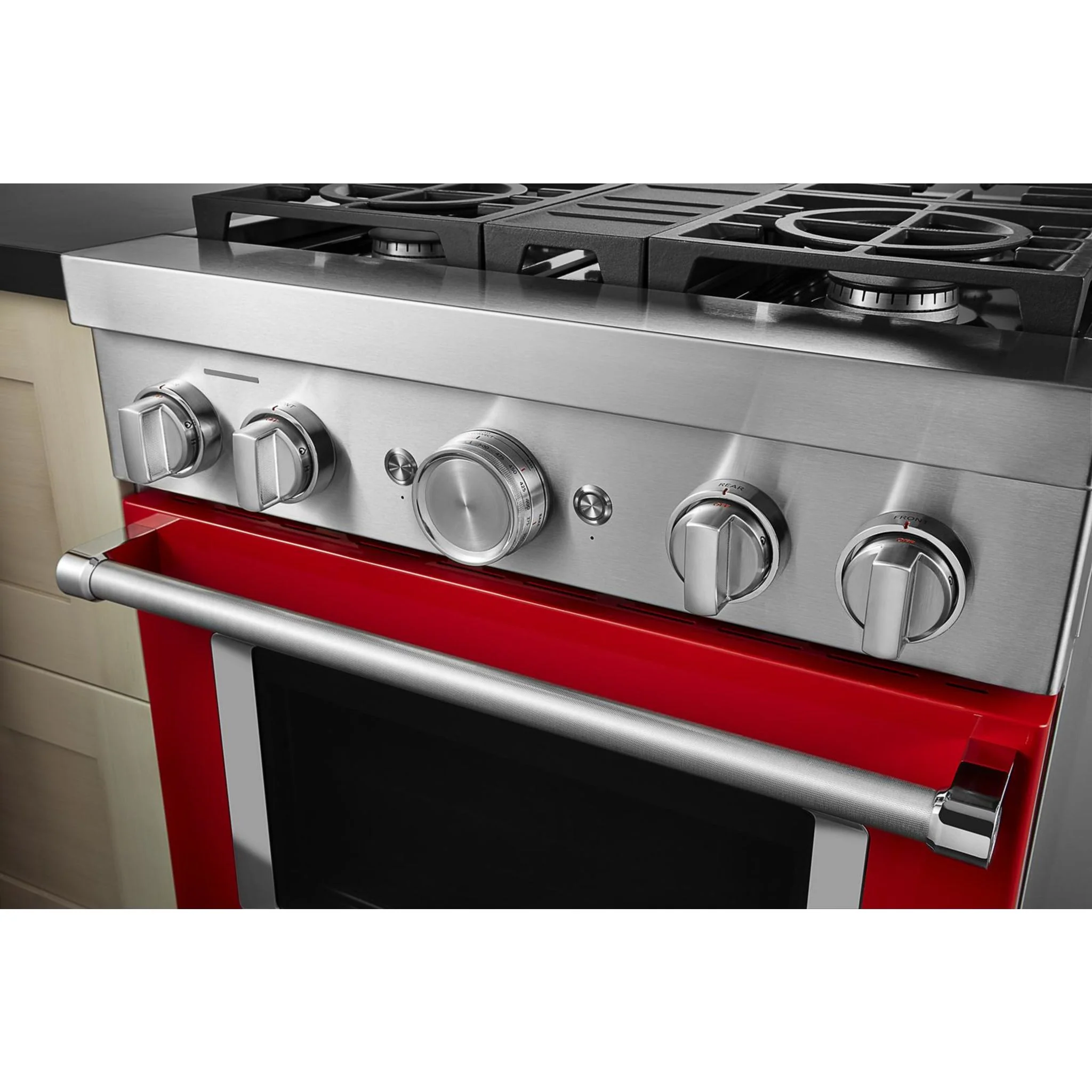 KitchenAid 30'' Smart Commercial-Style Dual Fuel Range with 4 Burners - Passion Red (KFDC500JPA) - Image 23