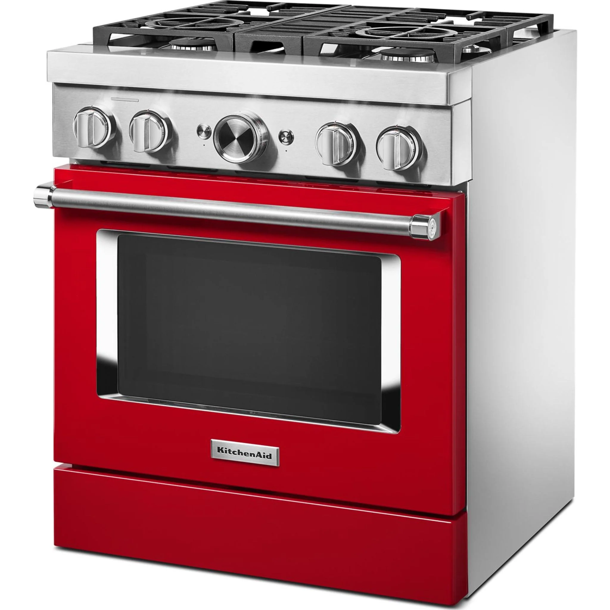 KitchenAid 30'' Smart Commercial-Style Dual Fuel Range with 4 Burners - Passion Red (KFDC500JPA) - Image 40