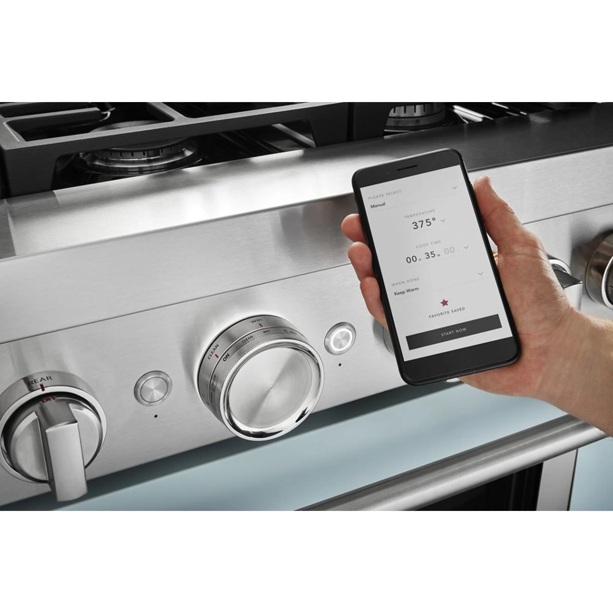 KitchenAid 30'' Smart Commercial-Style Dual Fuel Range with 4 Burners - Scorched Orange (KFDC500JSC) - Image 24