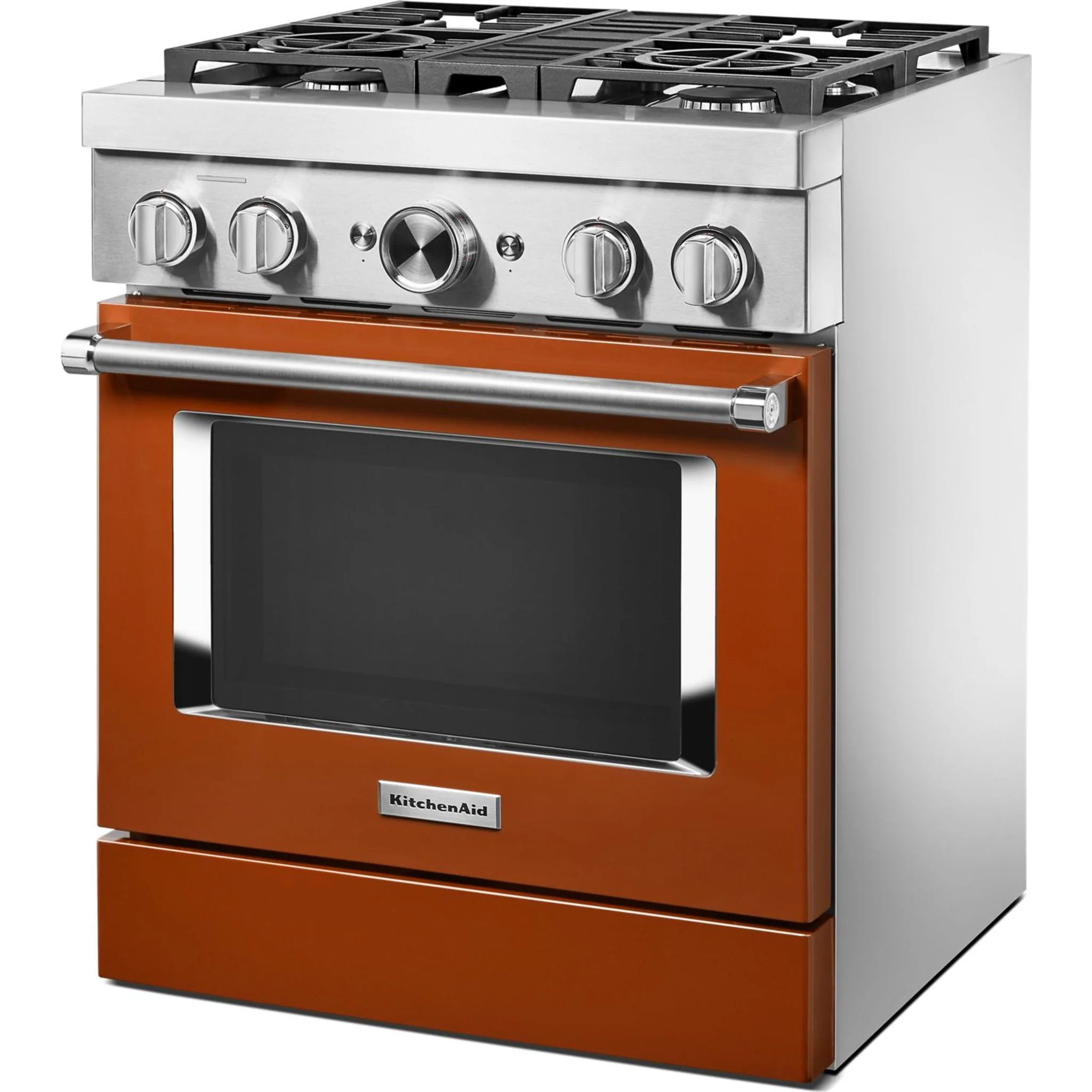 KitchenAid 30'' Smart Commercial-Style Dual Fuel Range with 4 Burners - Scorched Orange (KFDC500JSC) - Image 50