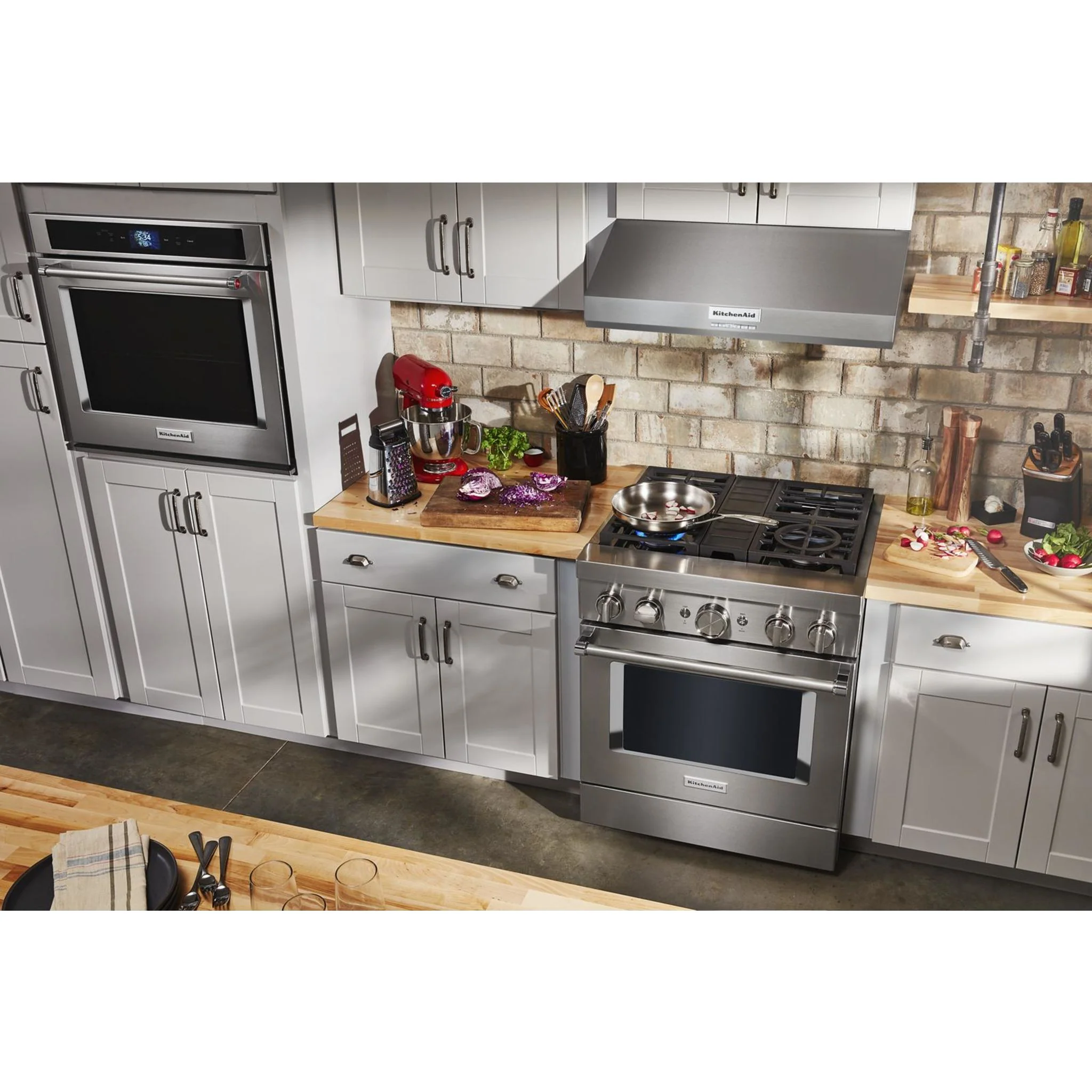 KitchenAid  30'' Smart Commercial-Style Dual Fuel Range with 4 Burners - Stainless Steel (KFDC500JSS) - Image 58