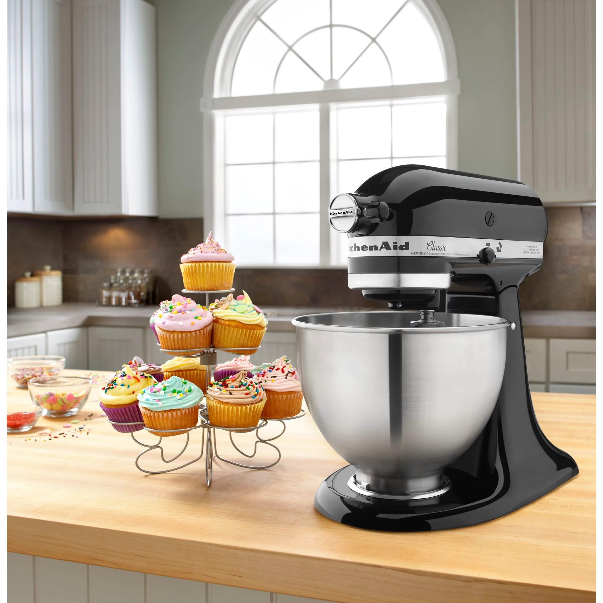 KitchenAid 4.5 Quart Tilt-Head Stand Mixer (K45SSOB) - Onyx Black - Image 2
