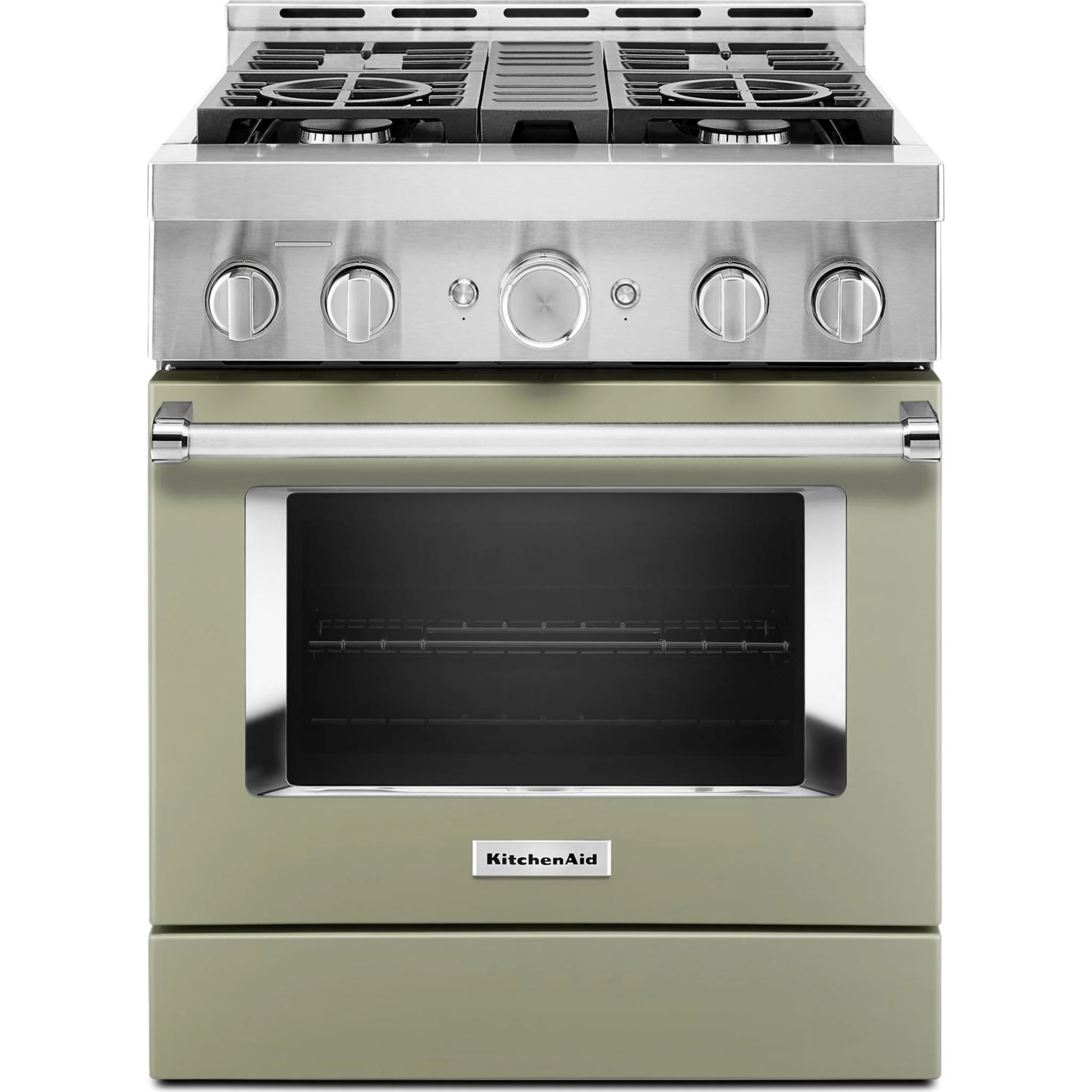 KitchenAid 30'' Smart Commercial-Style Gas Range with 4 Burners - Avocado Cream (KFGC500JAV) - Image 13