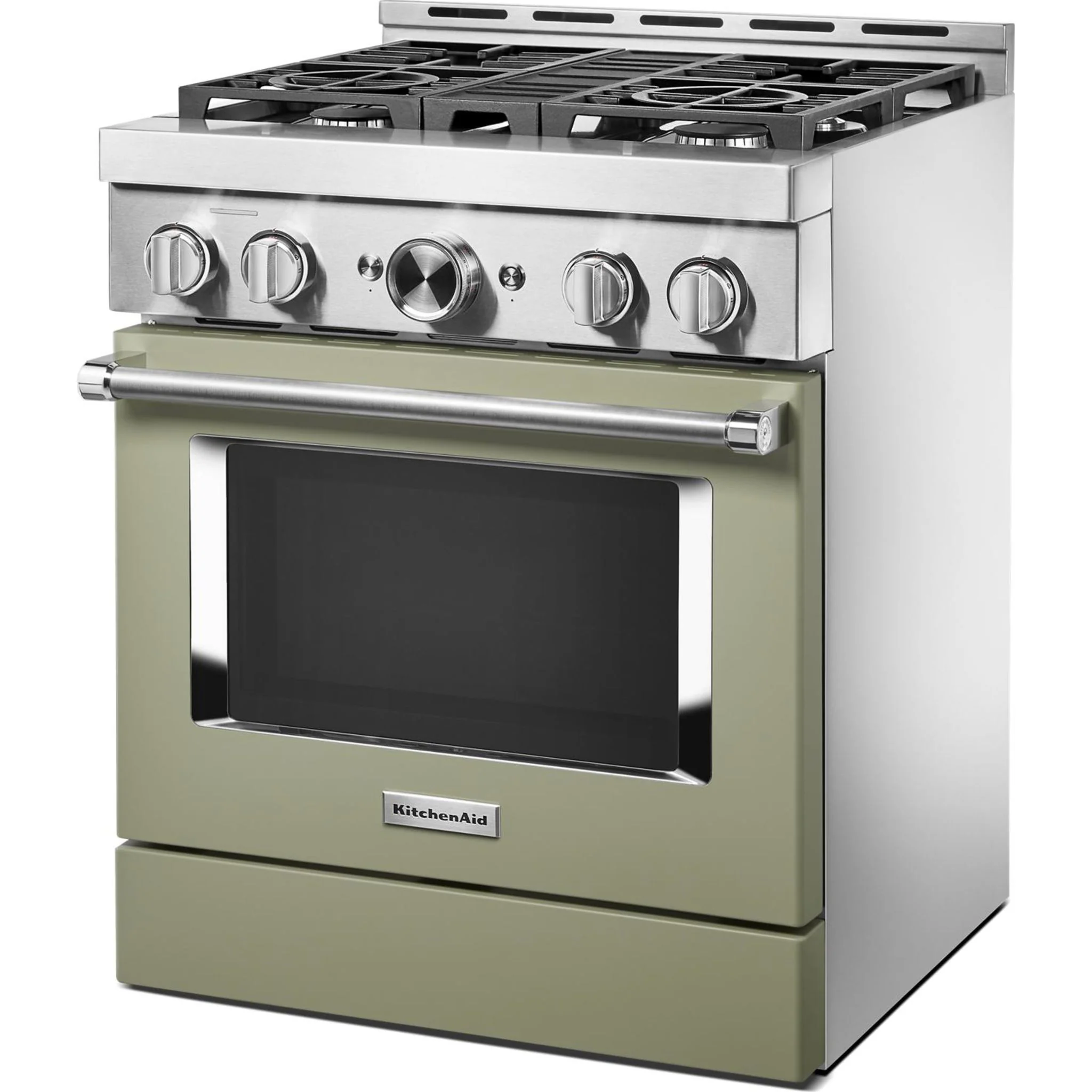 KitchenAid 30'' Smart Commercial-Style Gas Range with 4 Burners - Avocado Cream (KFGC500JAV) - Image 14