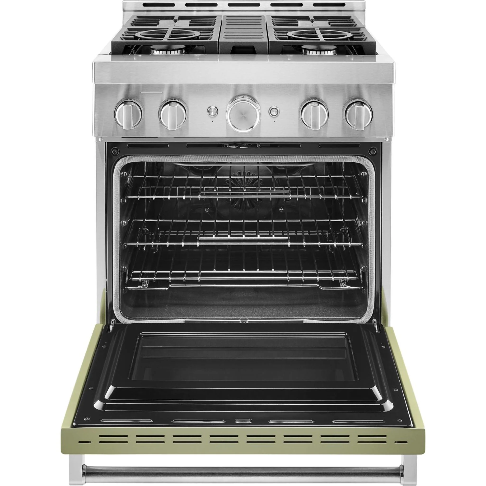 KitchenAid 30'' Smart Commercial-Style Gas Range with 4 Burners - Avocado Cream (KFGC500JAV) - Image 17