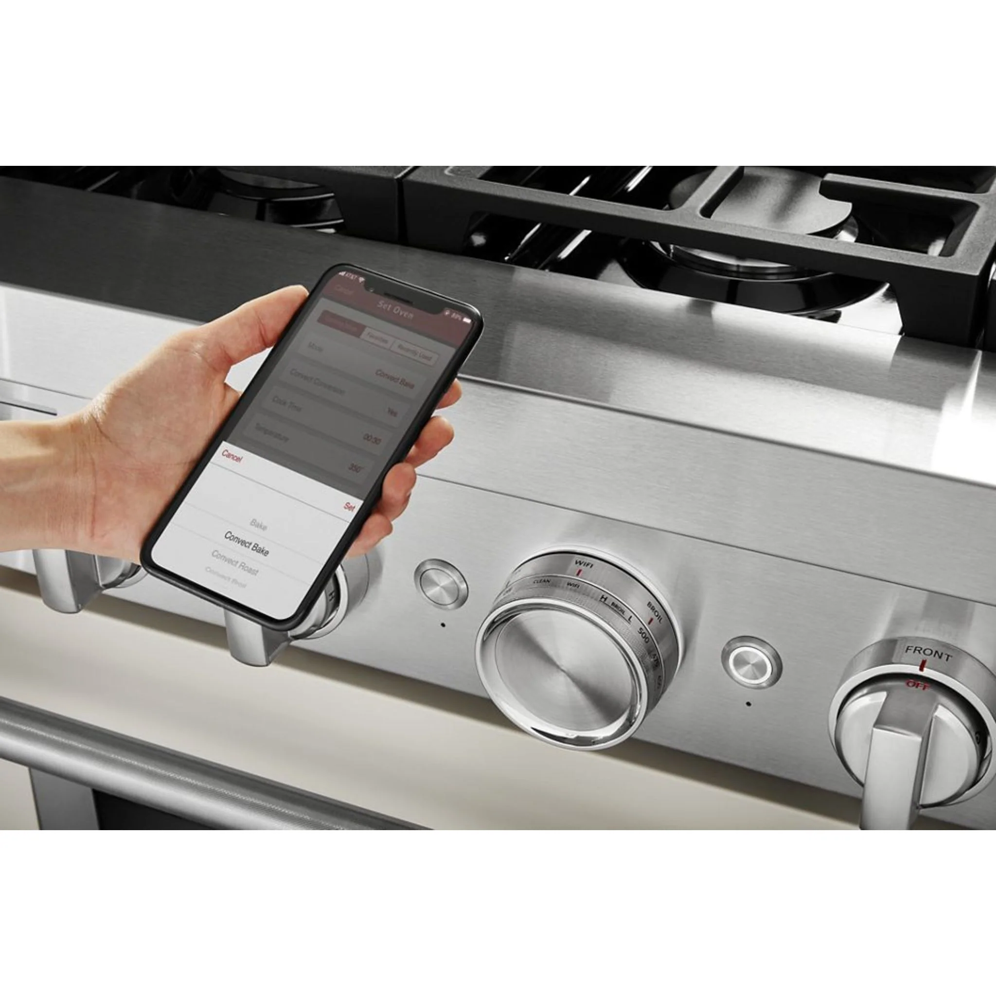 KitchenAid 30'' Smart Commercial-Style Gas Range with 4 Burners - Avocado Cream (KFGC500JAV) - Image 35