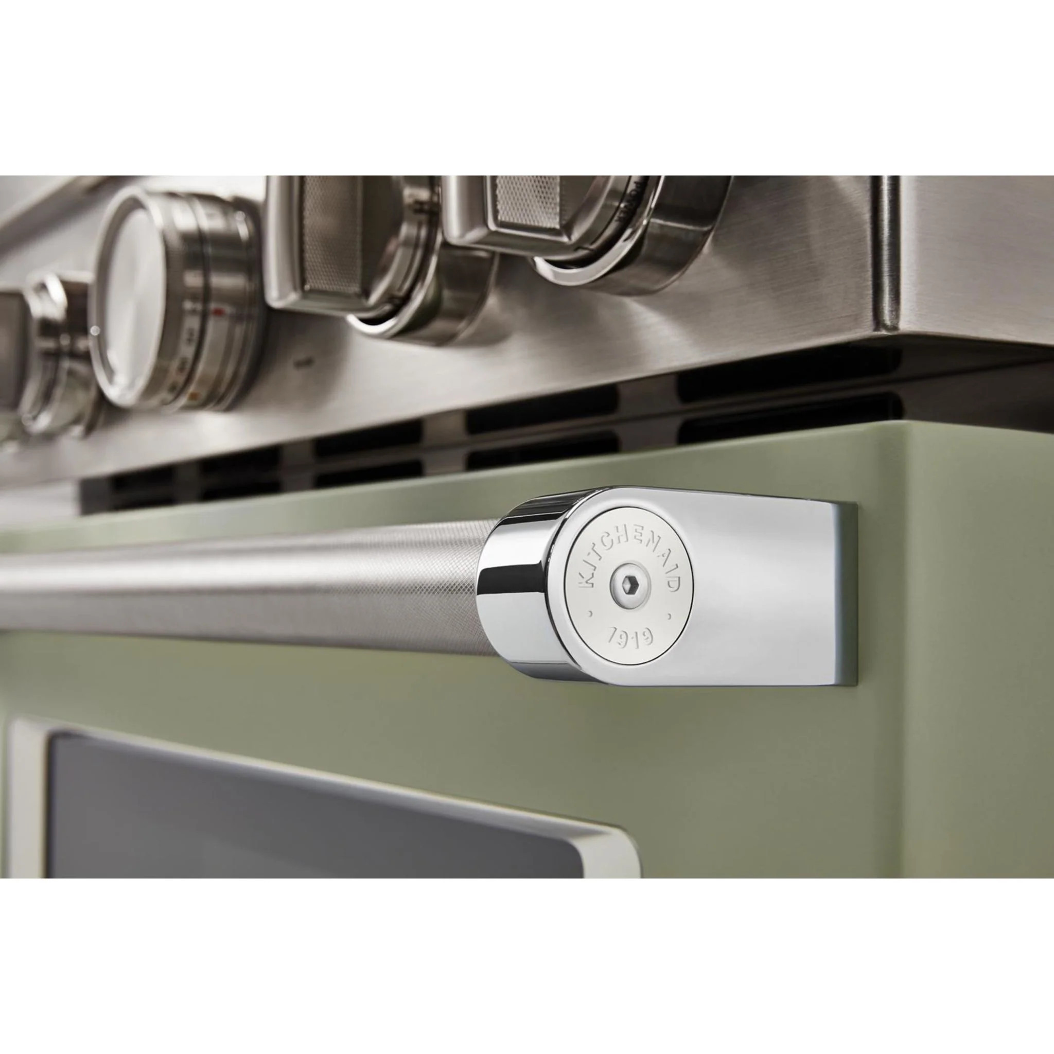 KitchenAid 30'' Smart Commercial-Style Gas Range with 4 Burners - Avocado Cream (KFGC500JAV) - Image 5