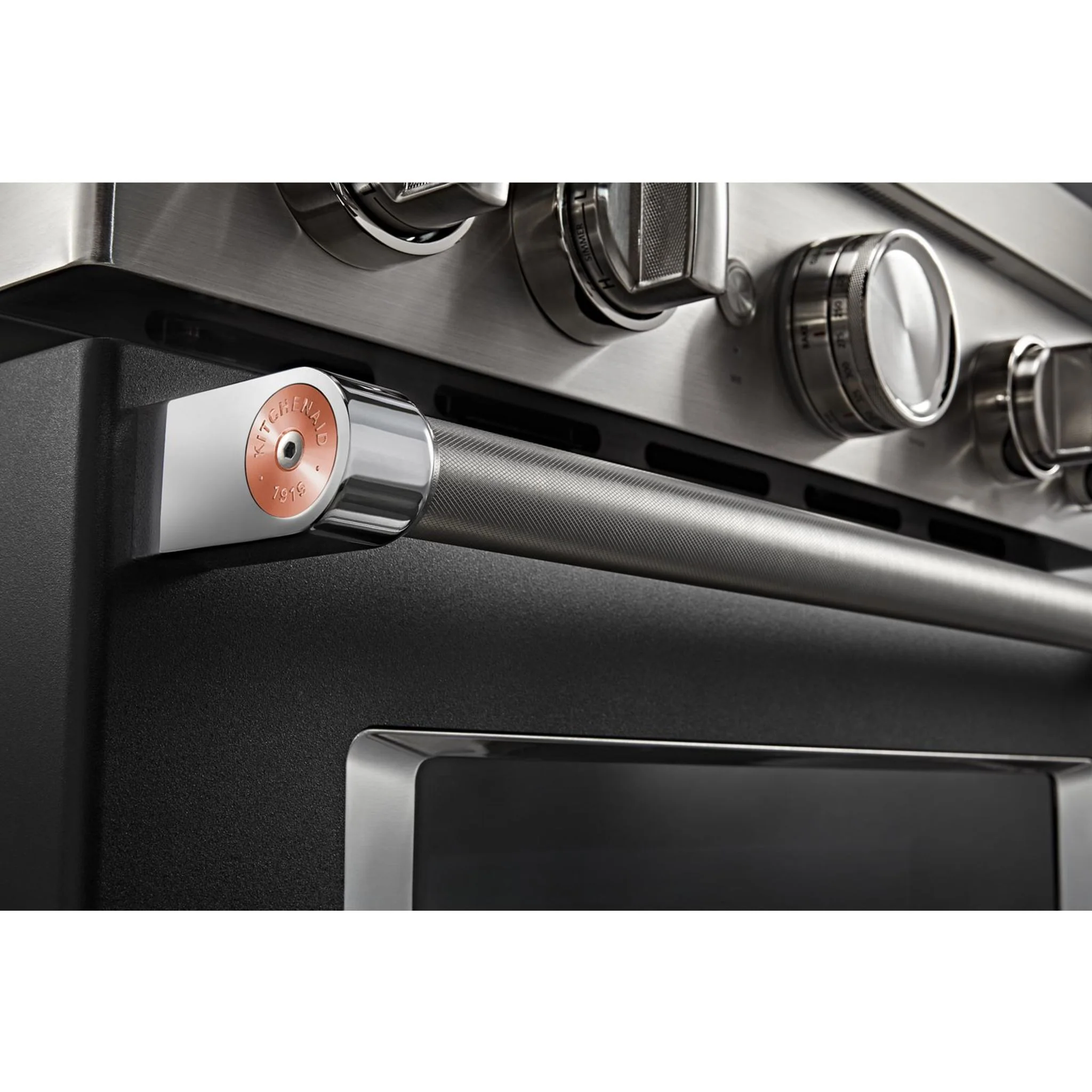 KitchenAid  30'' Smart Commercial-Style Gas Range with 4 Burners - Imperial Black (KFGC500JBK) - Image 6