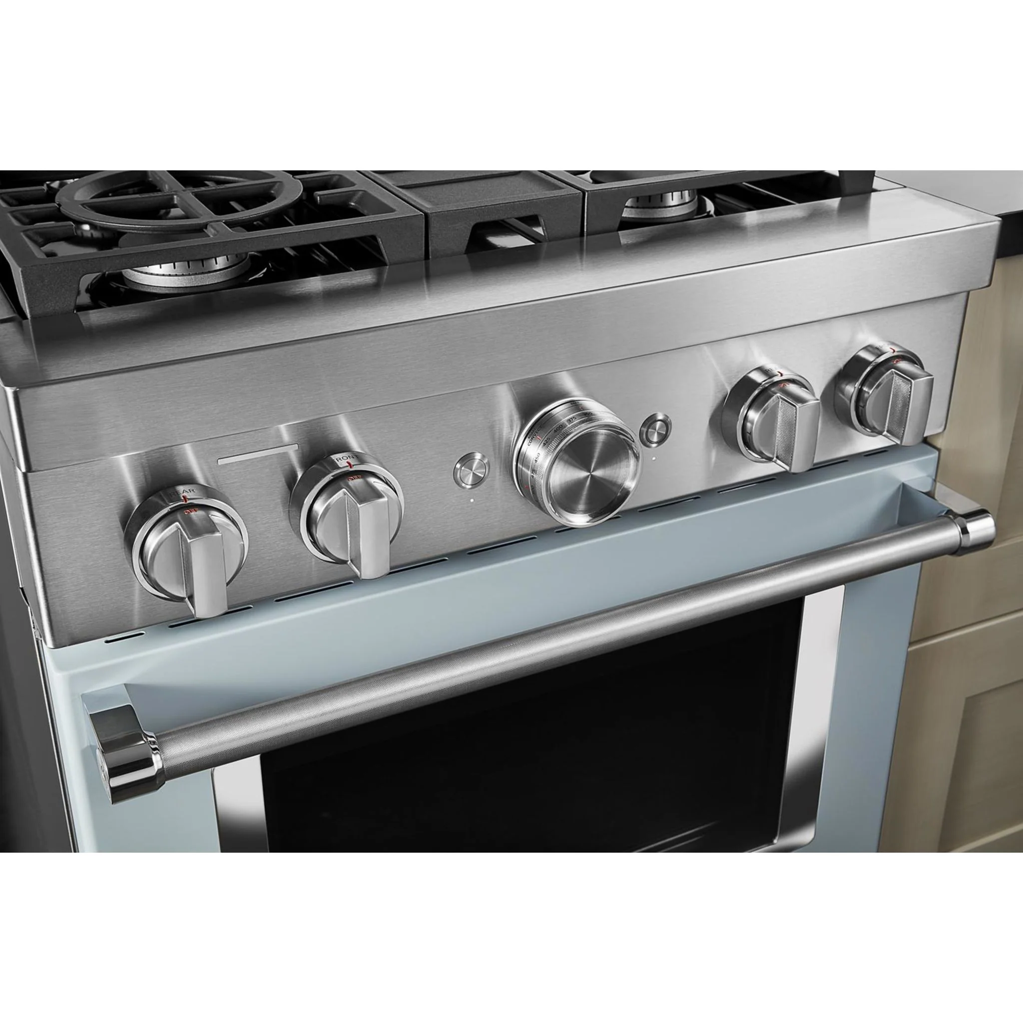 KitchenAid 30'' Smart Commercial-Style Gas Range with 4 Burners - Misty Blue (KFGC500JMB) - Image 8