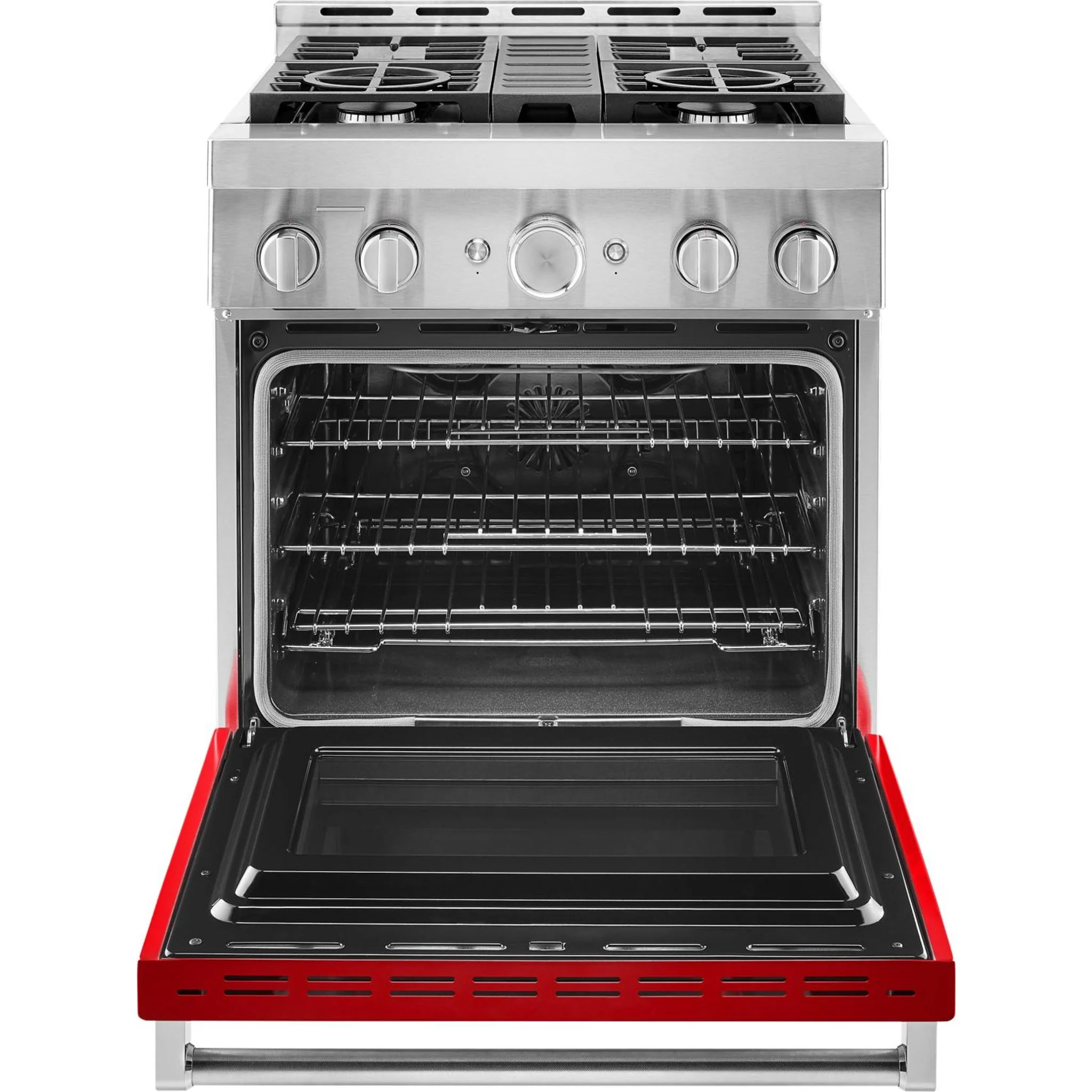KitchenAid 30'' Smart Commercial-Style Gas Range with 4 Burners - Passion Red (KFGC500JPA) - Image 27