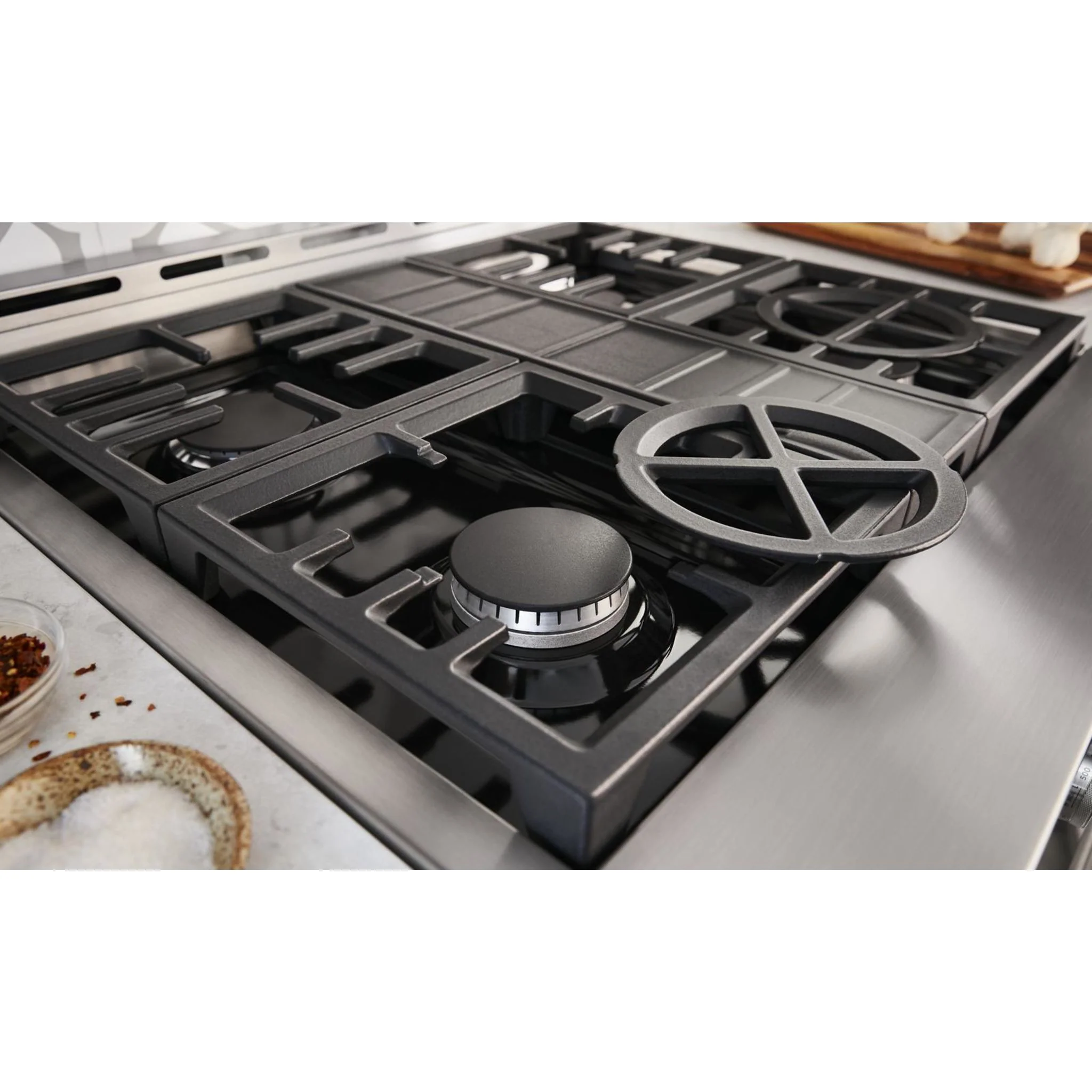 KitchenAid 30'' Smart Commercial-Style Gas Range with 4 Burners - Passion Red (KFGC500JPA) - Image 8