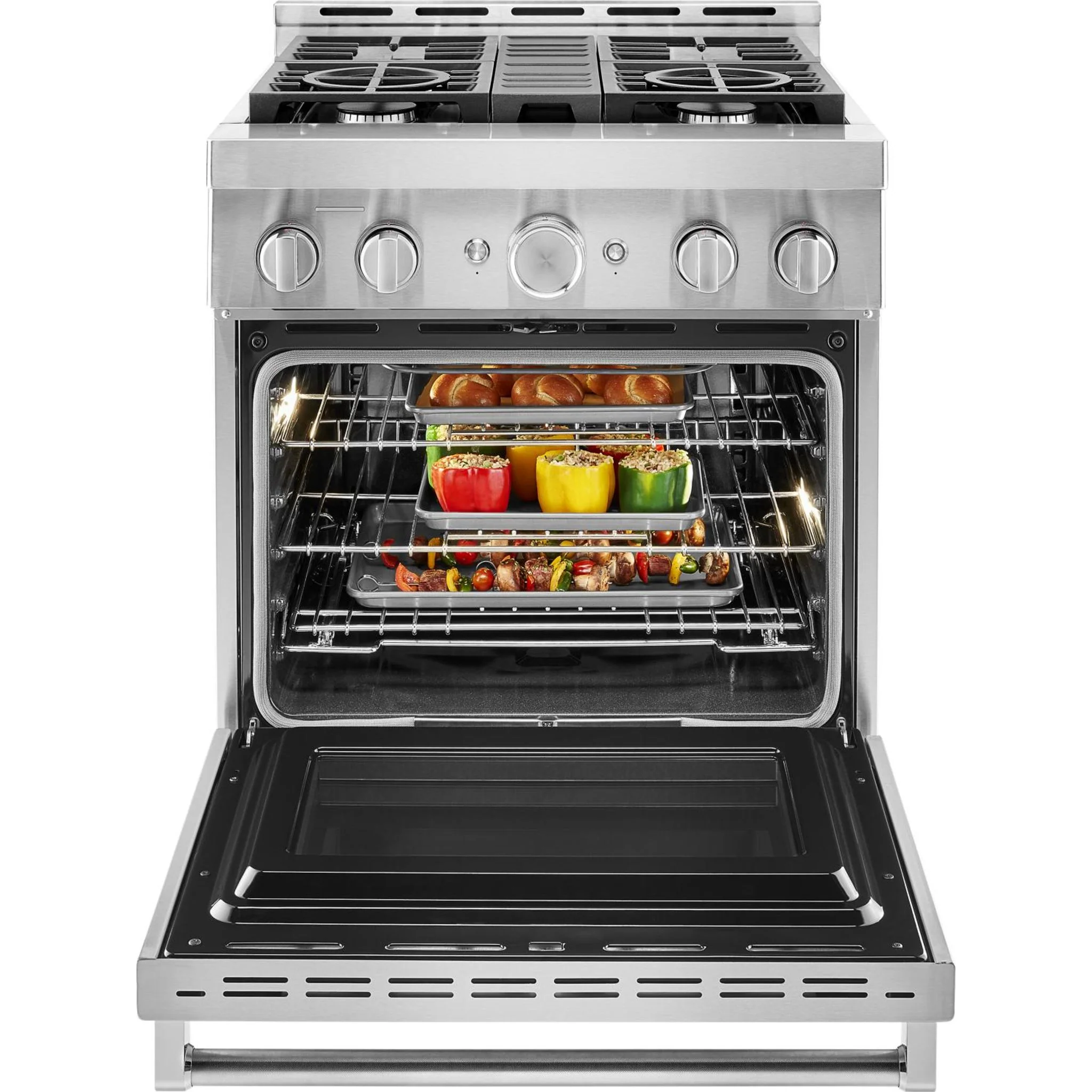 KitchenAid 30'' Smart Commercial-Style Gas Range with 4 Burners - Stainless Steel (KFGC500JSS) - Image 29