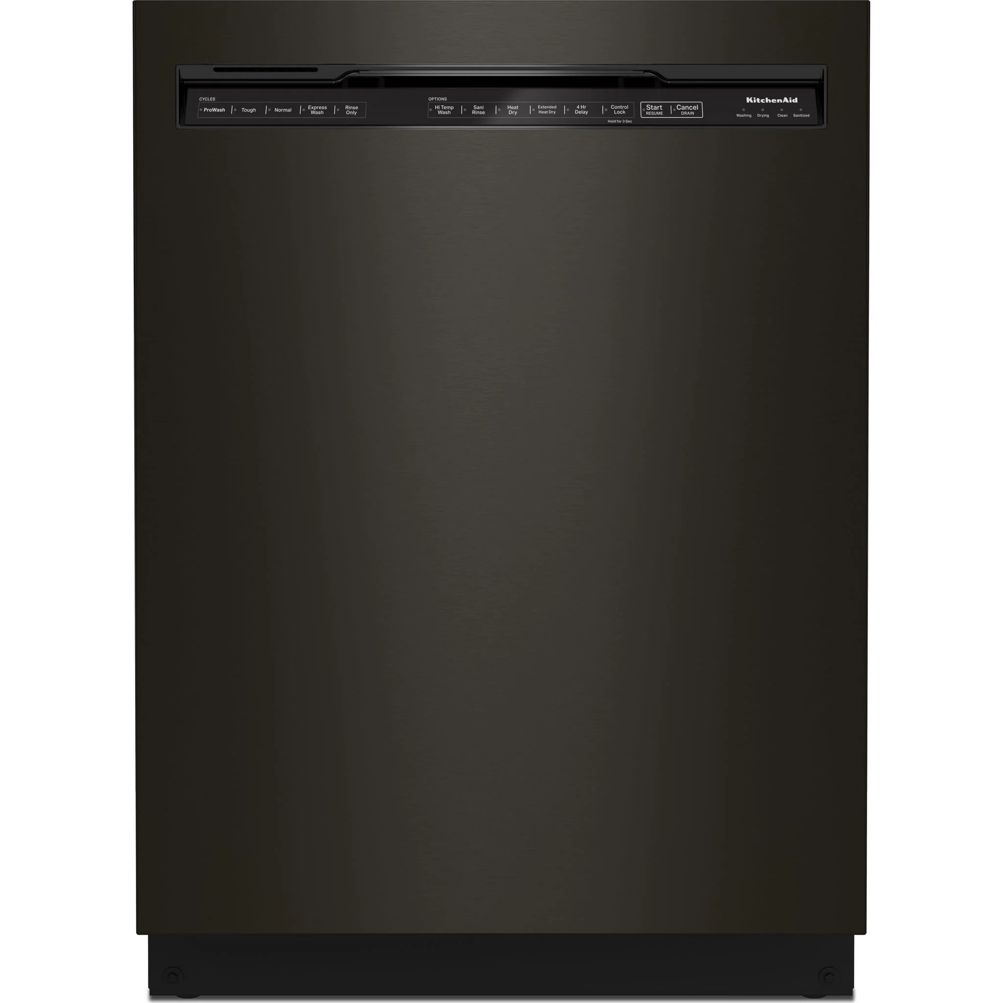 KitchenAid 44 dBA Dishwasher in PrintShield Finish with 360A° Max Jets Third Rack - Black Stainless (KDFM404KBS)