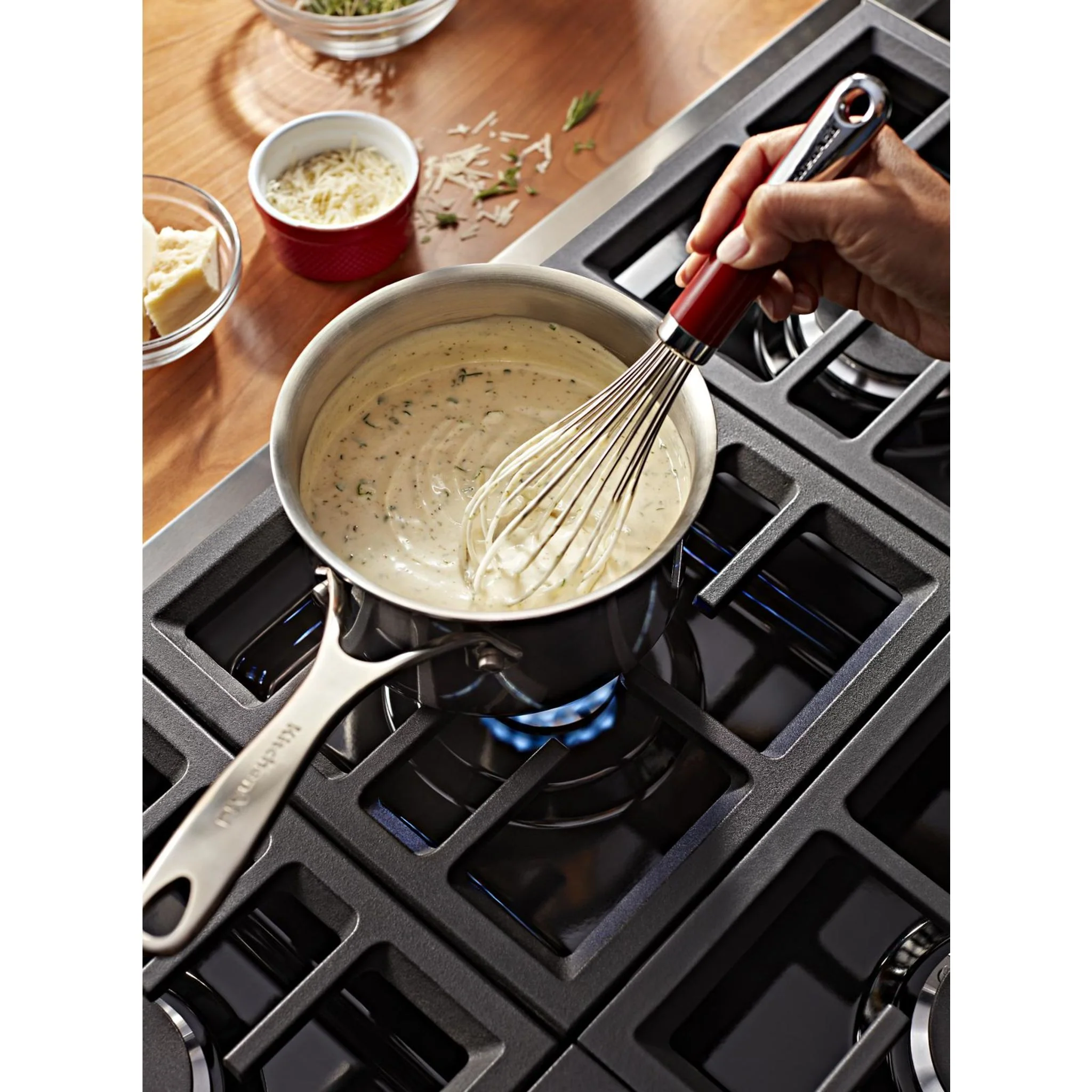KitchenAid 48'' 6-Burner Commercial-Style Gas Rangetop with Griddle -Stainless Steel (KCGC558JSS) - Image 15
