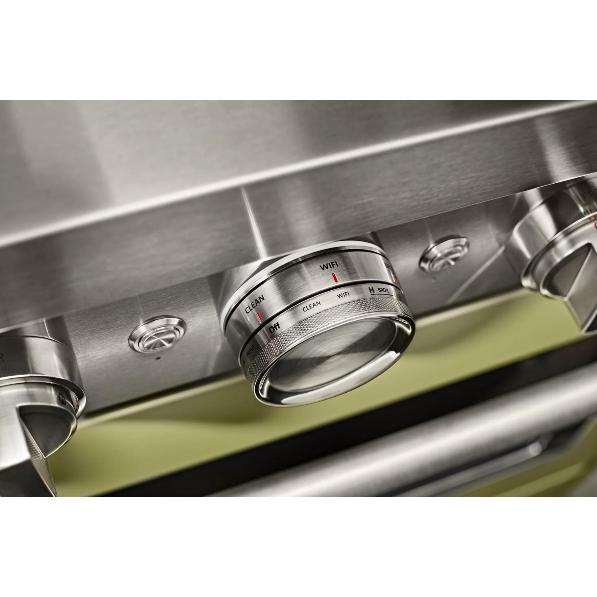 KitchenAid 36'' Smart Commercial-Style Dual Fuel Range with 6 Burners - Avocado Cream (KFDC506JAV) - Image 3