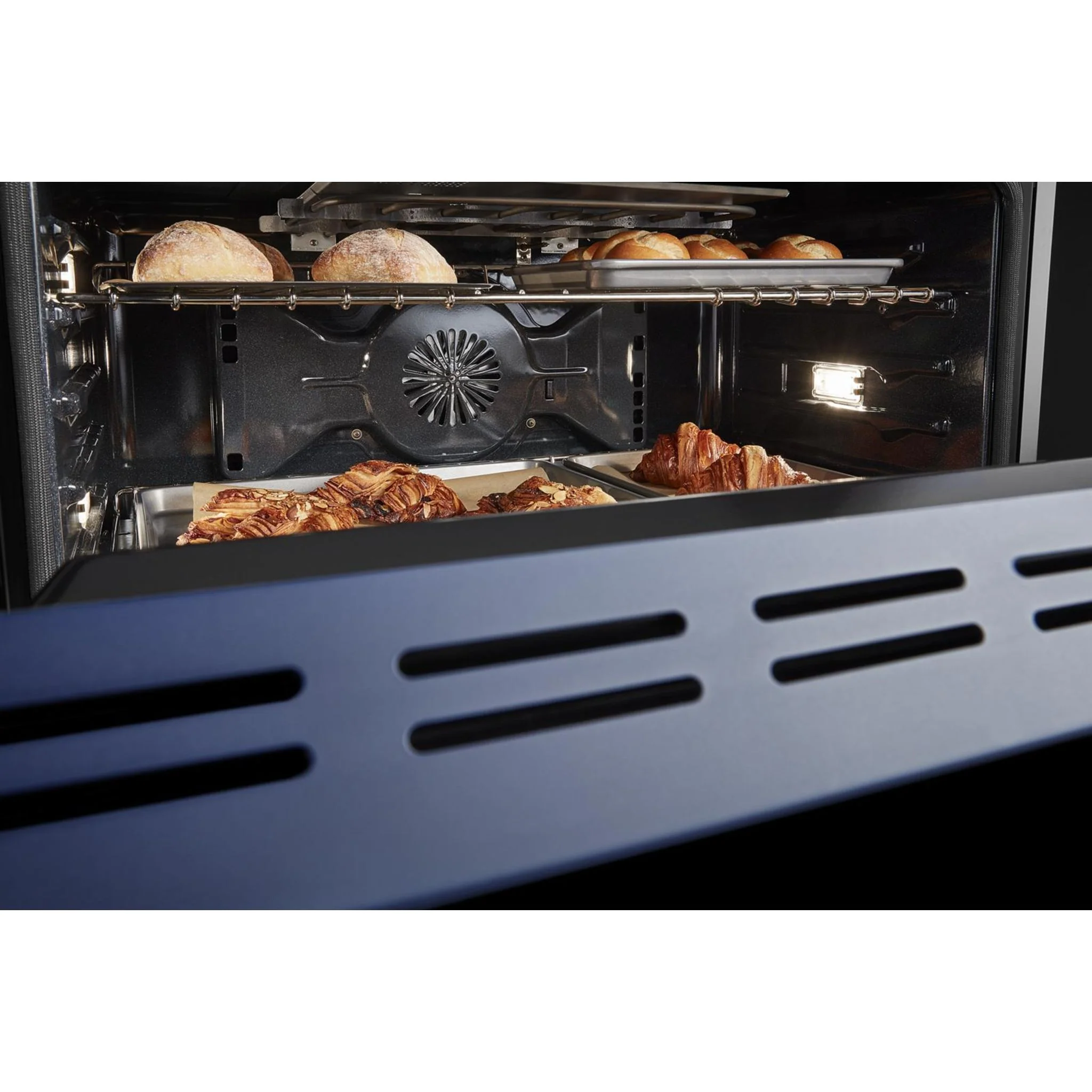 KitchenAid 36'' Smart Commercial-Style Dual Fuel Range with 6 Burners - Ink Blue (KFDC506JIB) - Image 4