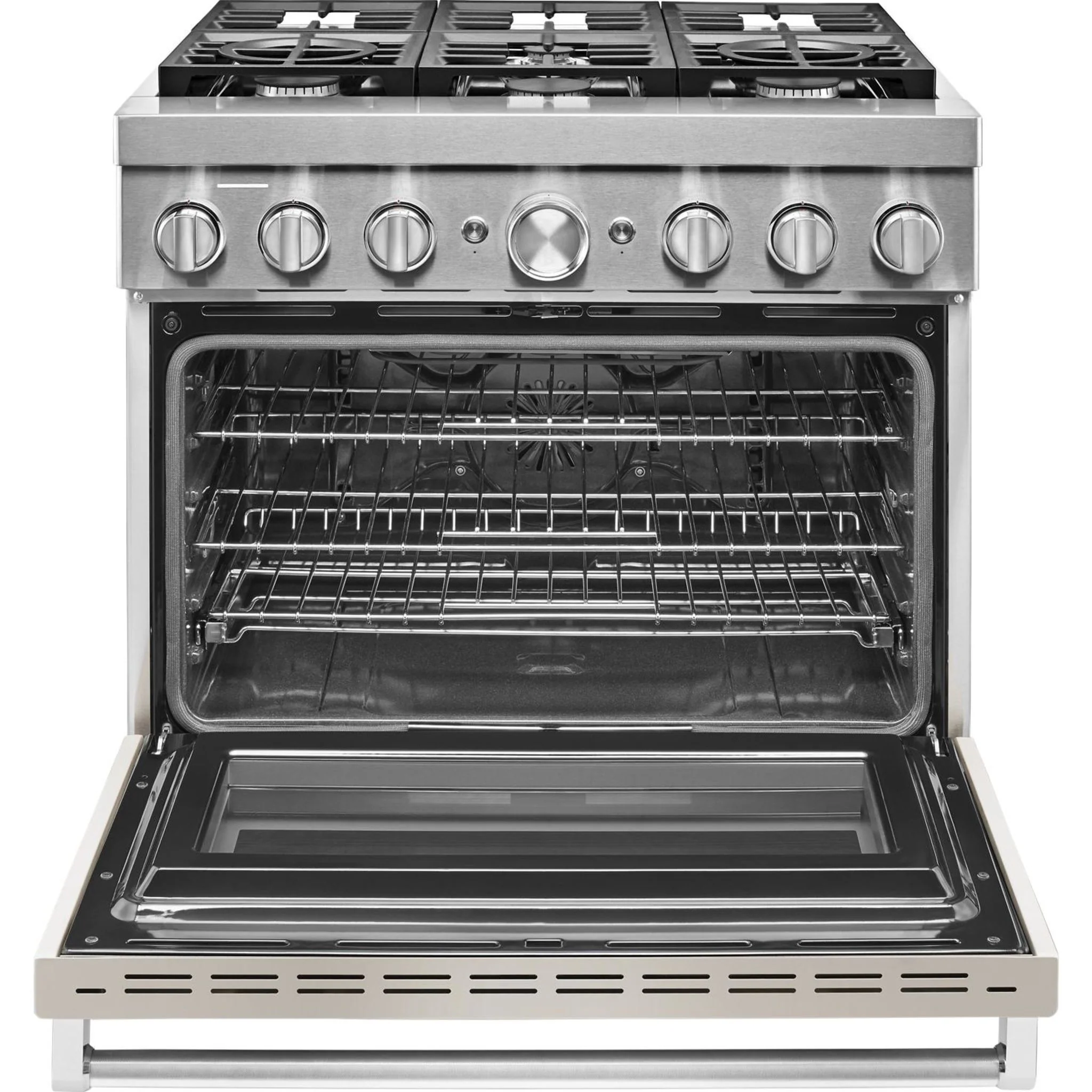 KitchenAid 36'' Smart Commercial-Style Dual Fuel Range with 6 Burners - Milkshake (KFDC506JMH) - Image 39