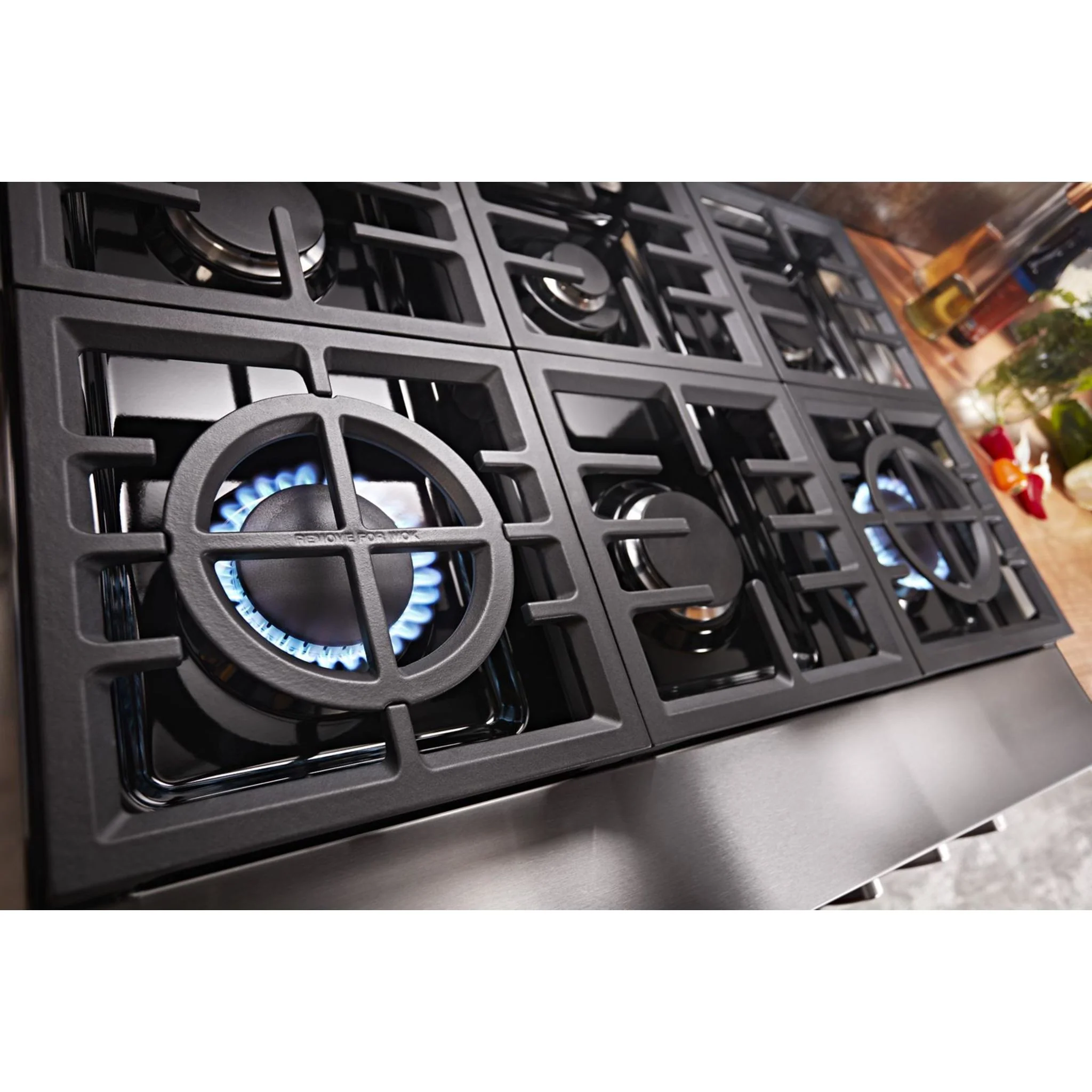 KitchenAid 36'' Smart Commercial-Style Dual Fuel Range with 6 Burners - Milkshake (KFDC506JMH) - Image 41