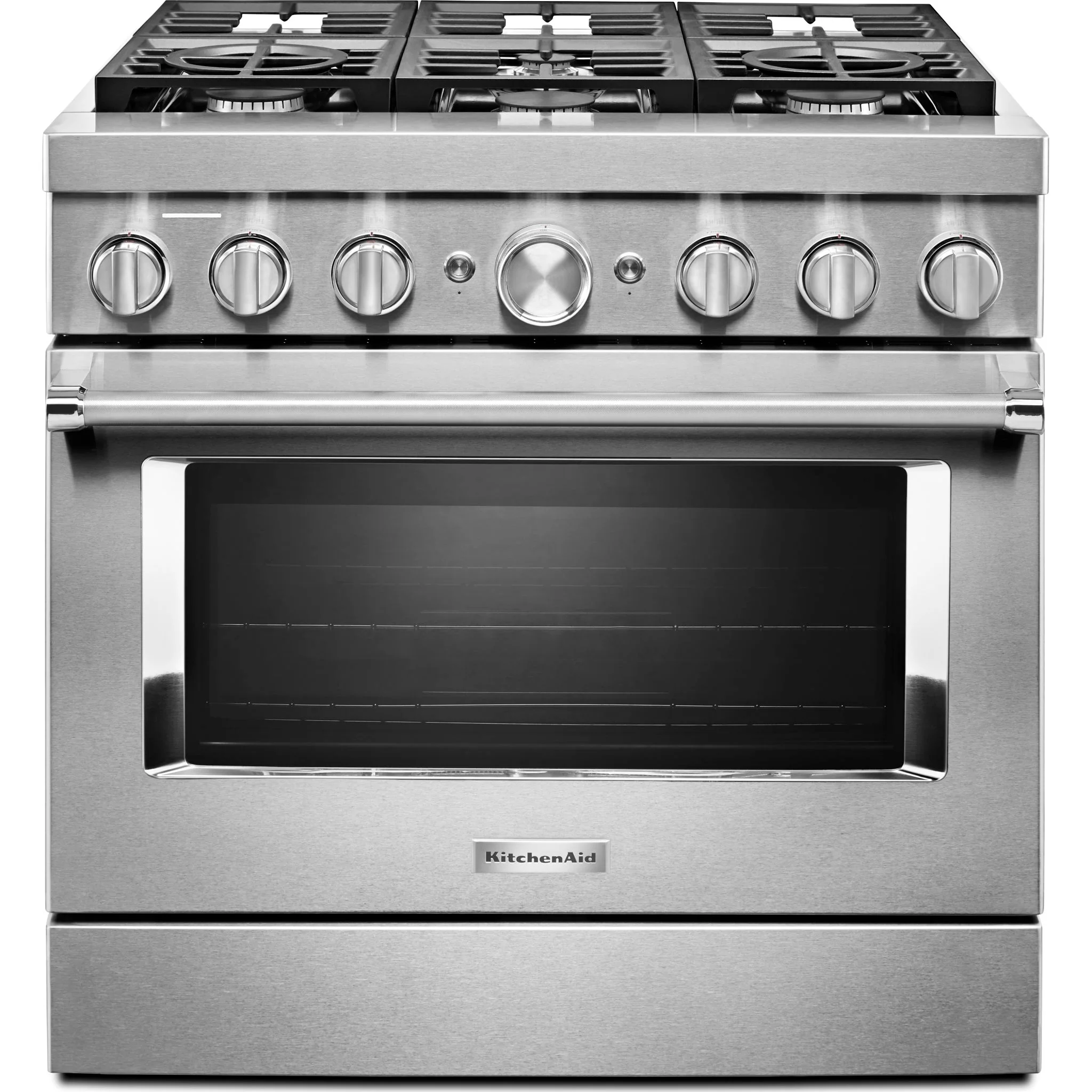 KitchenAid  36'' Smart Commercial-Style Dual Fuel Range with 6 Burners - Stainless Steel (KFDC506JSS)