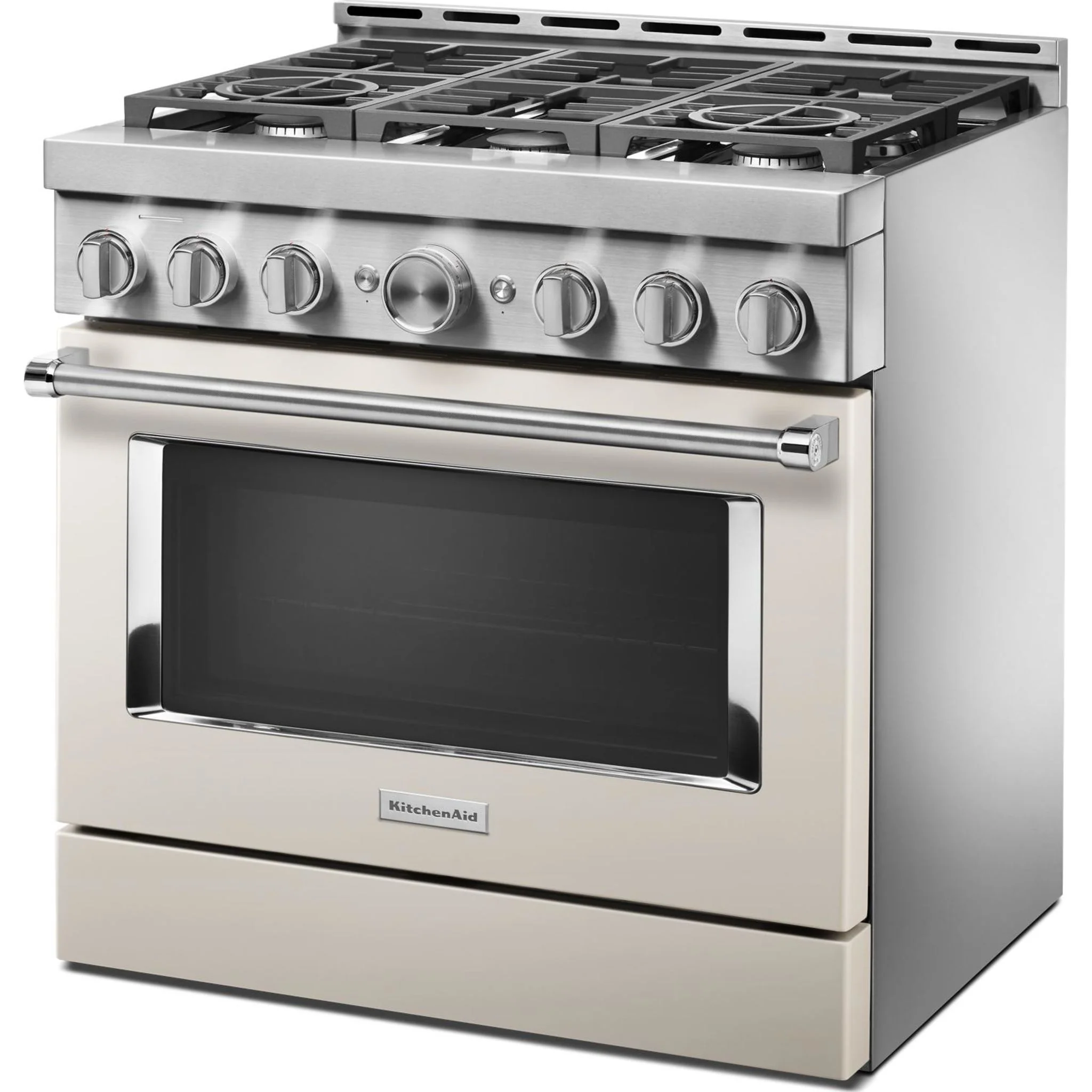 KitchenAid 36'' Smart Commercial-Style Gas Range with 6 Burners - Milkshake (KFGC506JMH) - Image 19