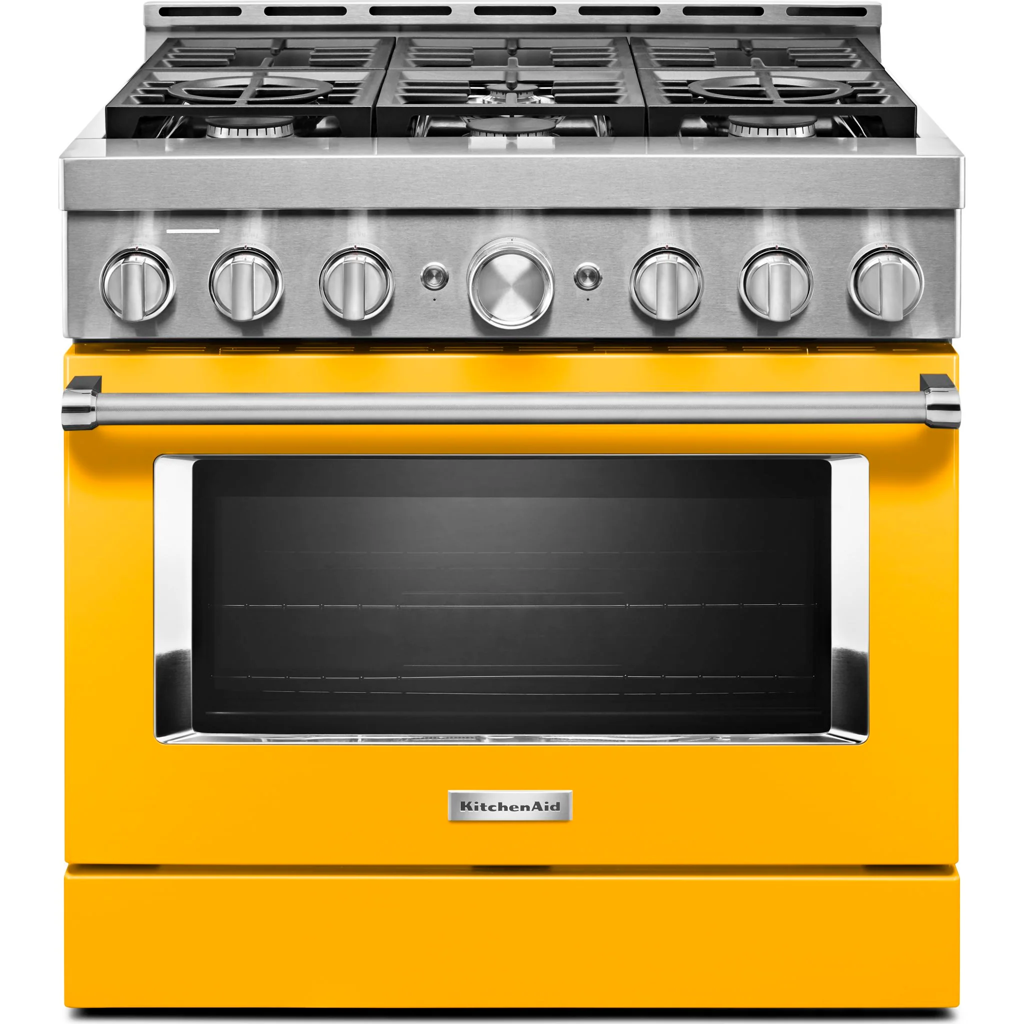 KitchenAid  36'' Smart Commercial-Style Gas Range with 6 Burners - Yellow Pepper (KFGC506JYP)