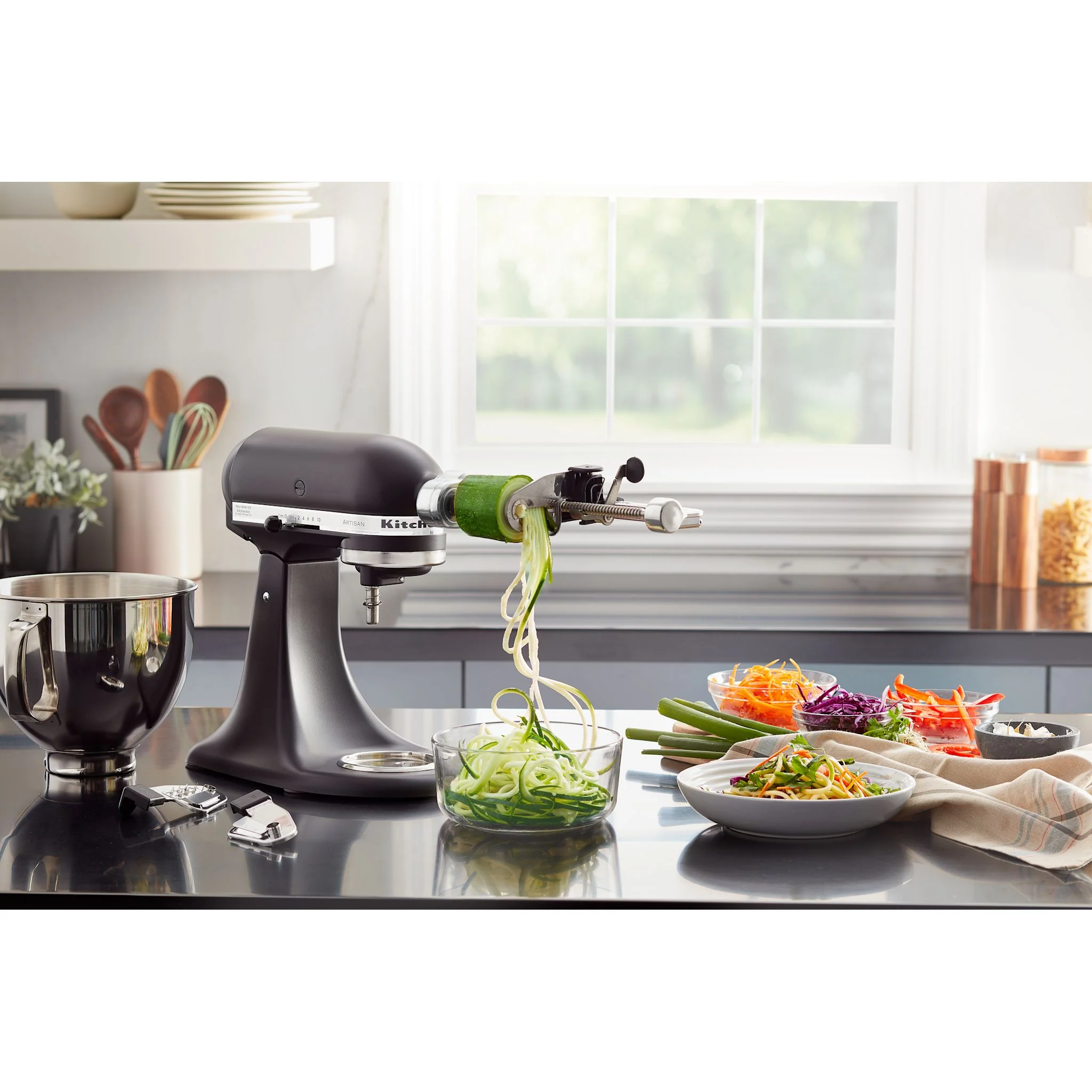 KitchenAid 5 Quart Tilt-Head Stand Mixer (KSM150PSBM) - Black Matte - Image 6
