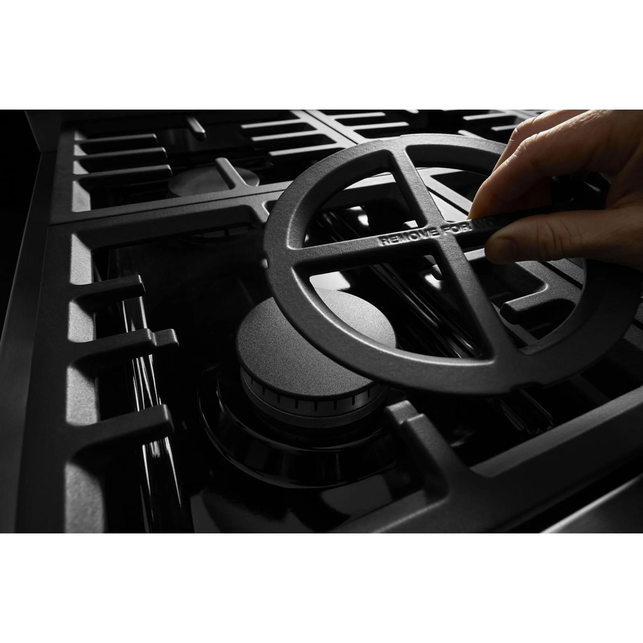 KitchenAid  48'' Smart Commercial-Style Dual Fuel Range with Griddle - Imperial Black (KFDC558JBK) - Image 11